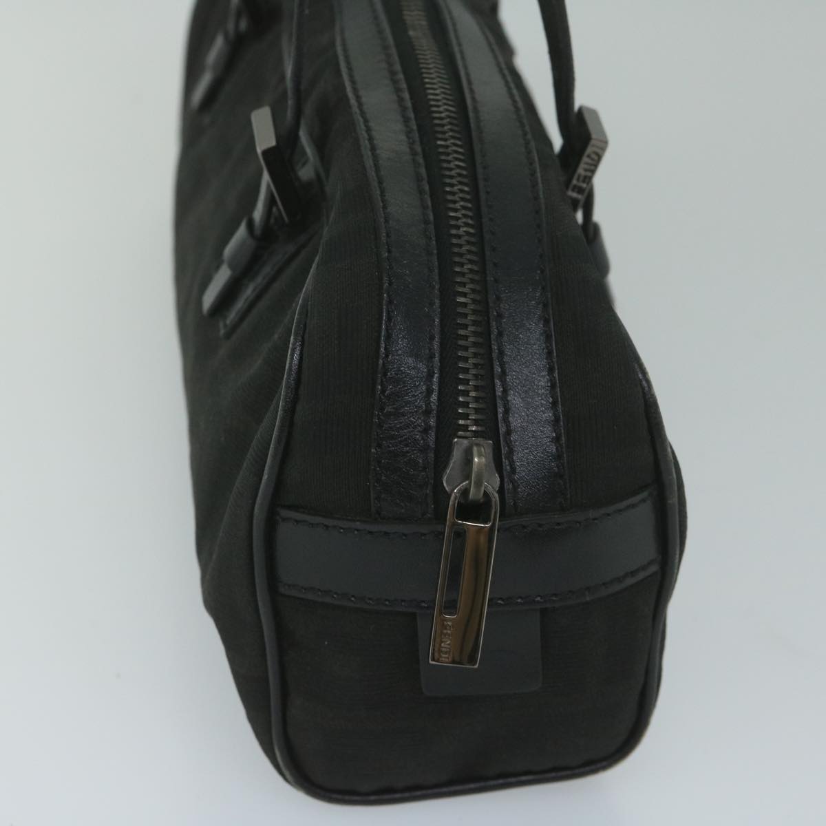 Luxury FendiZucca Canvas Hand Bag Black61538