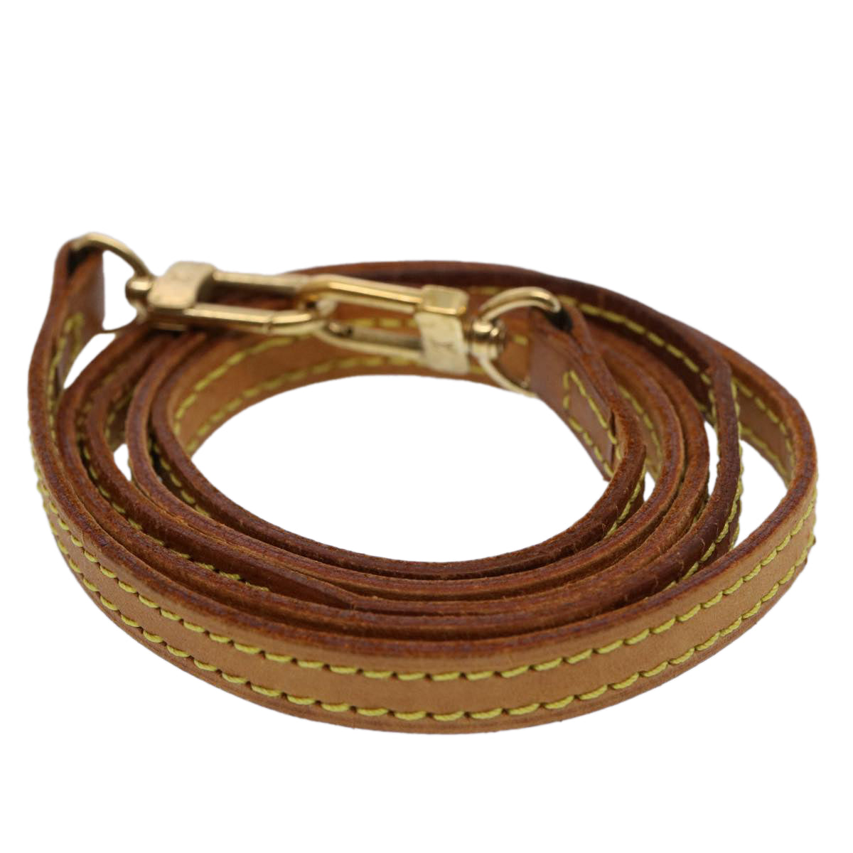 LOUIS VUITTON Shoulder Strap Leather 44.1"" Beige LV 61539
