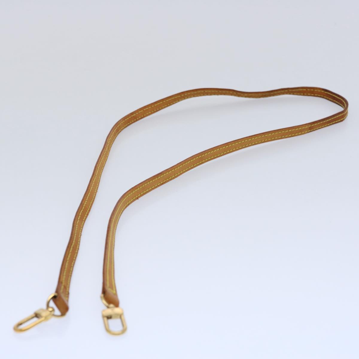 LOUIS VUITTON Shoulder Strap Leather 44.1"" Beige LV 61539