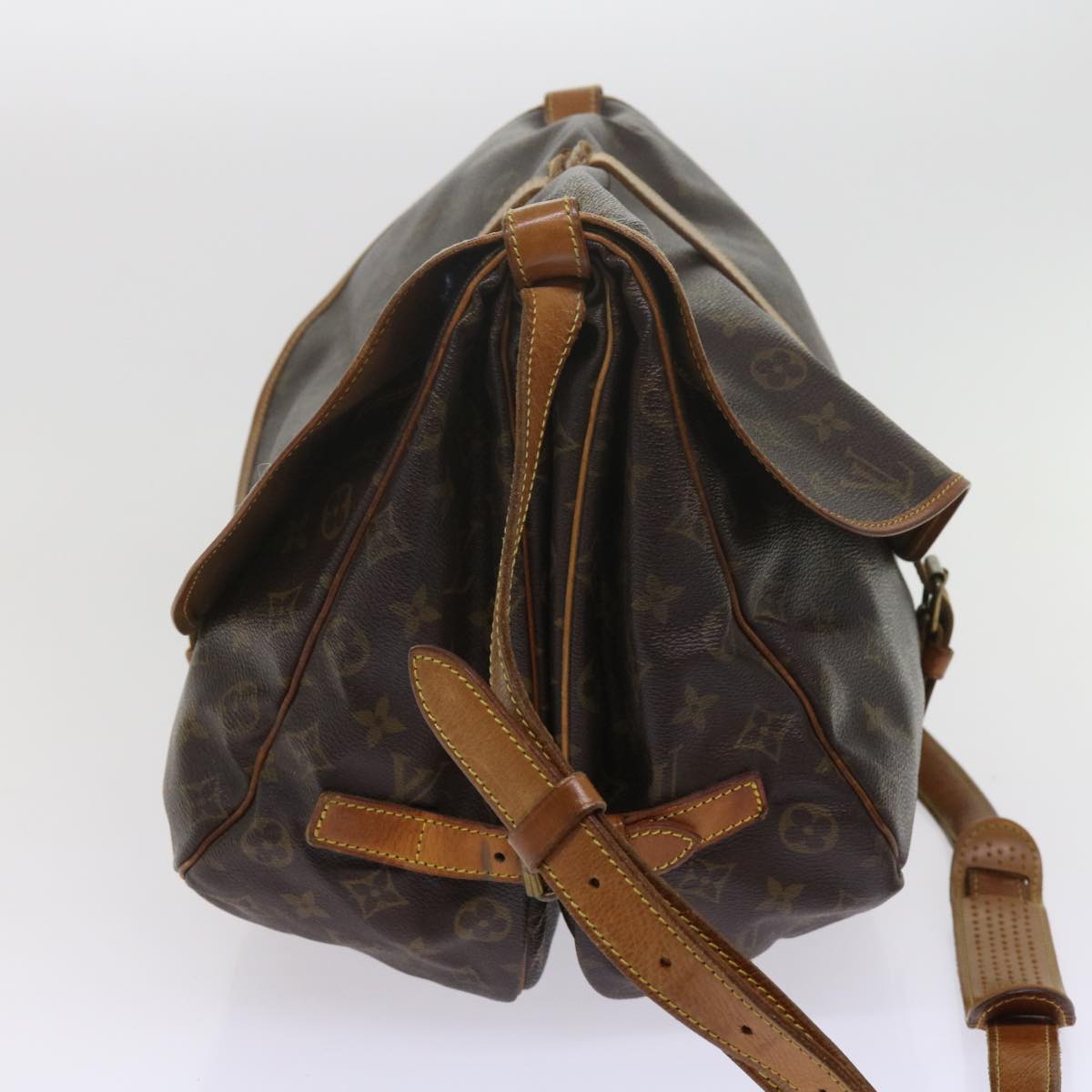 LOUIS VUITTON Monogram Saumur 35 Shoulder Bag M42254 LV 61620