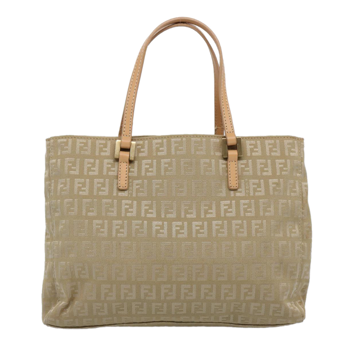 Luxury FendiZucchino Canvas Hand Bag Beige61641