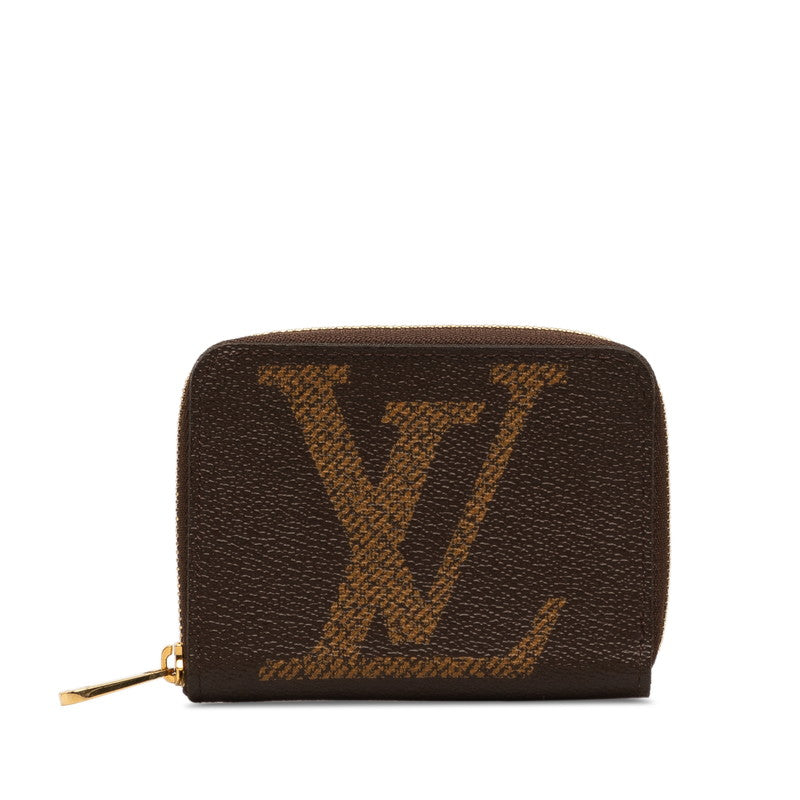 Louis Vuitton Monogram Giant Zippy Coinpace Coincase M69354 Brown PVC Leather Men LOUIS VUITTON