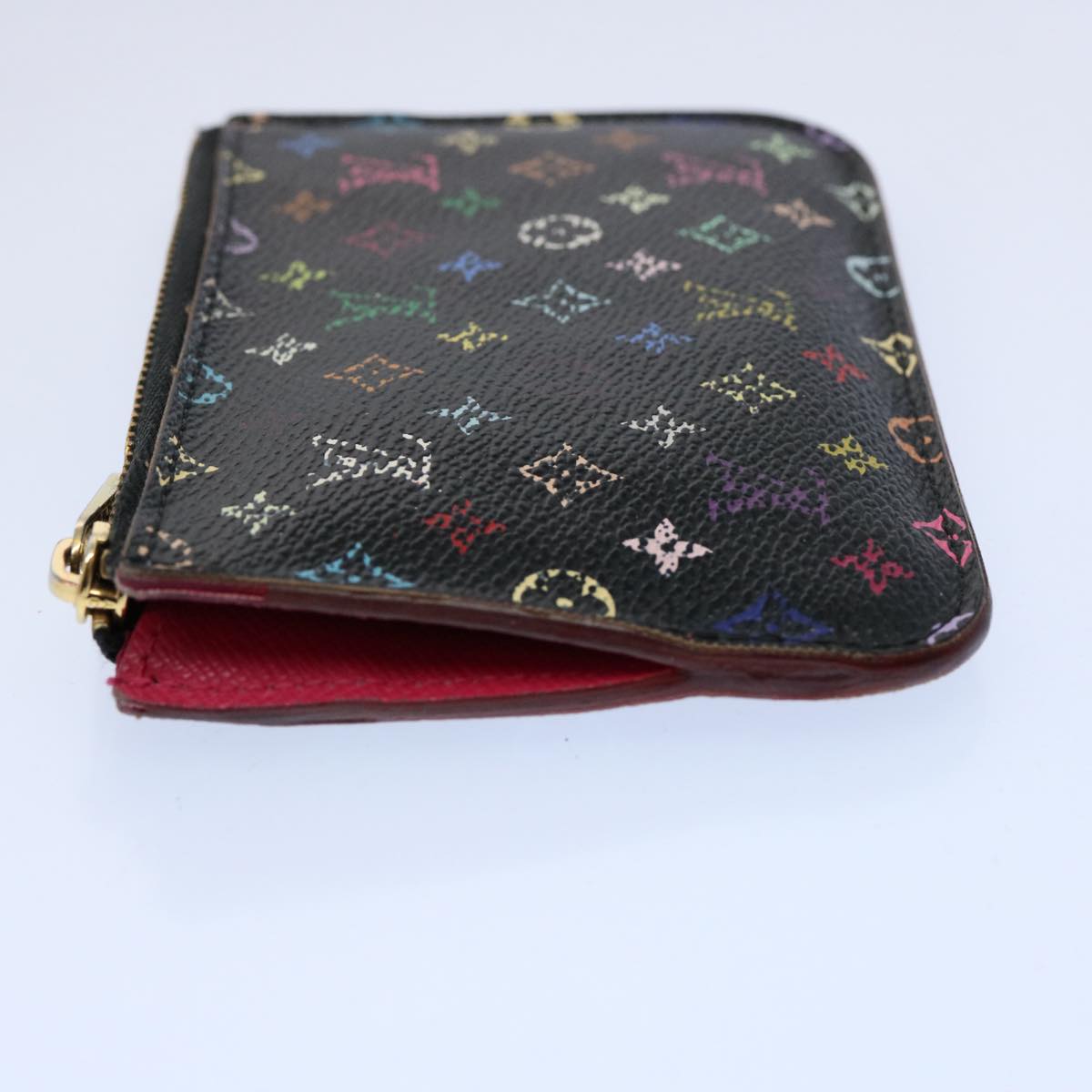 LOUIS VUITTON Multicolor Pochette Cles NM Coin Purse Black M60279 LV 61744