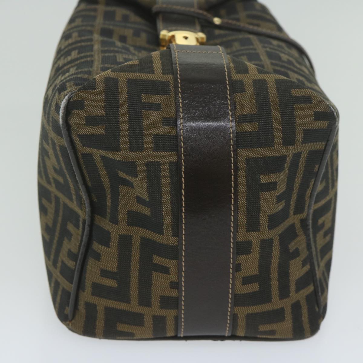 Luxury FendiZucca Canvas Vanity Cosmetic Pouch Black Brown61796
