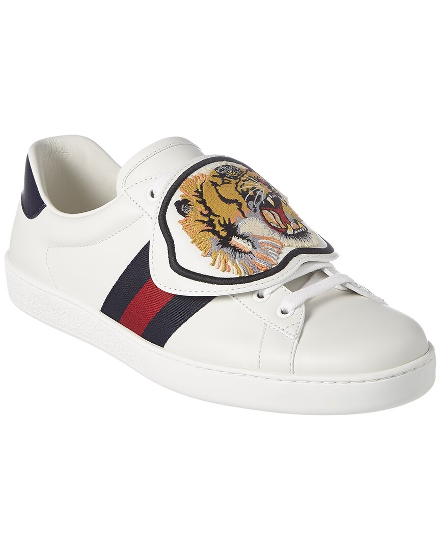 Gucci Ace Removable Patch Leather Sneaker