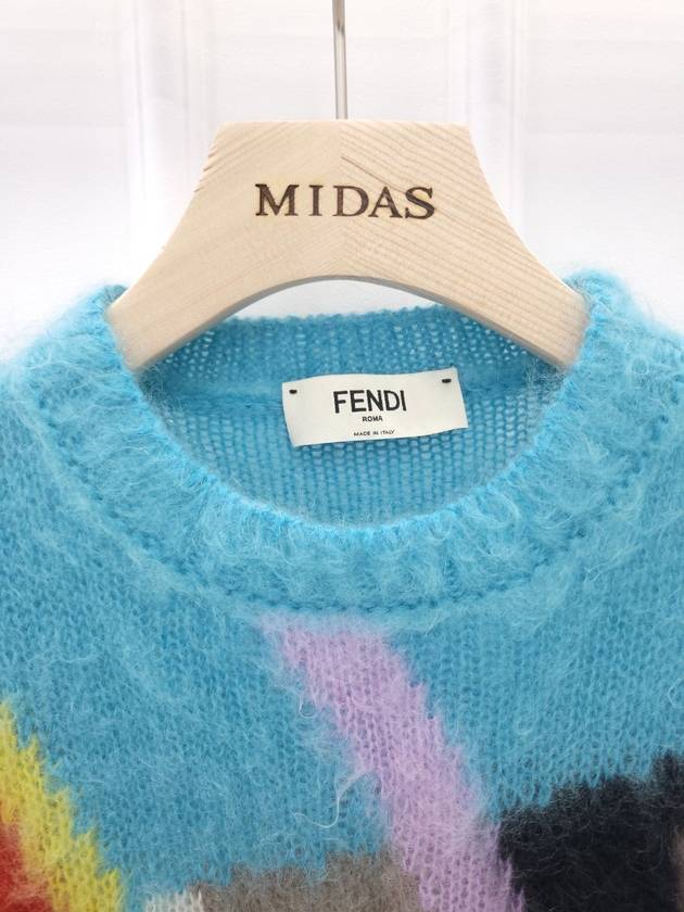 Luxury Fendi Multicolor mohair knit 38