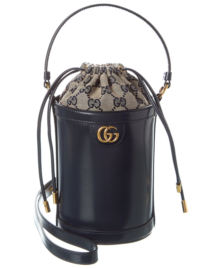 Luxury Gucci Trending 2025 Ophidia Mini Leather Bucket Bag