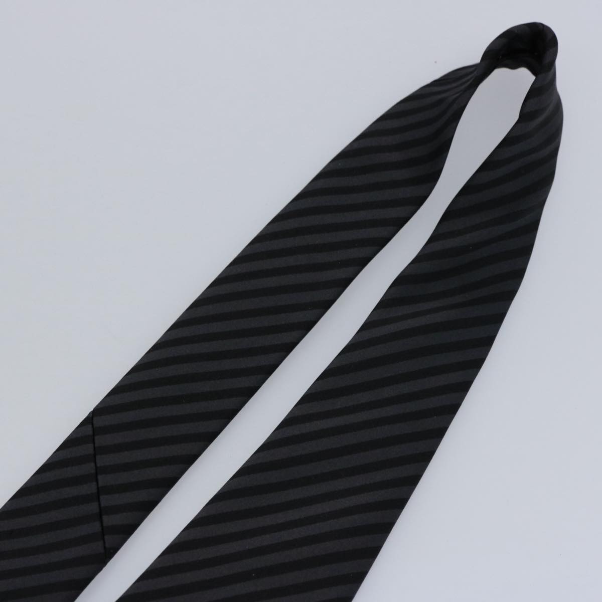 LOUIS VUITTON Necktie Silk Gray Black LV 61940