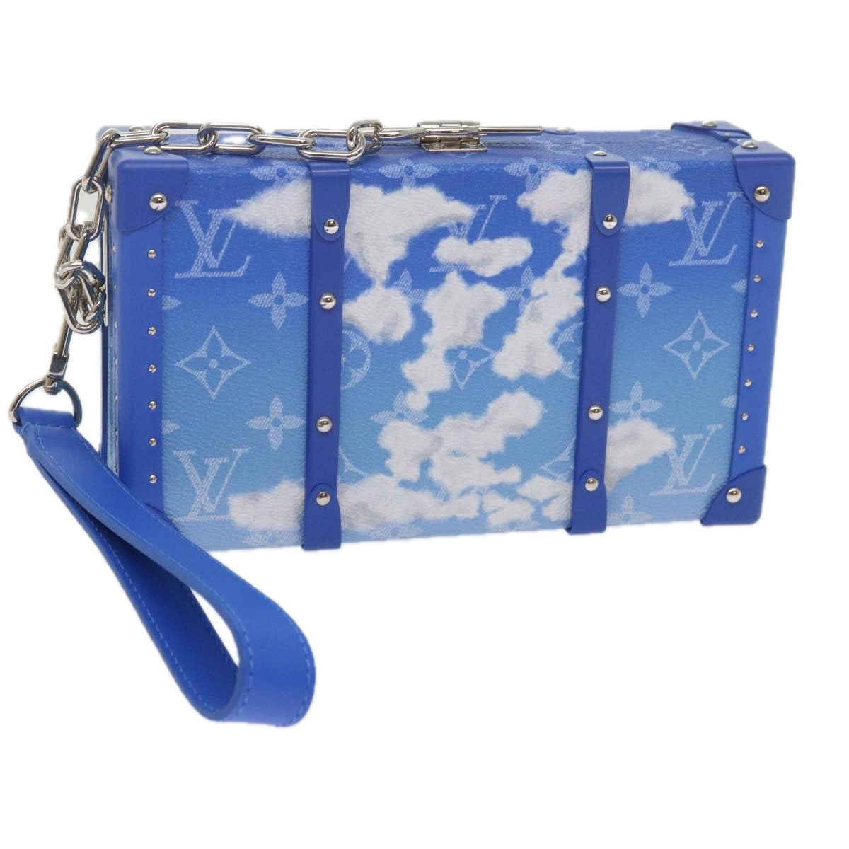 LOUIS VUITTON Monogram Clouds Wallet Trunk Clutch Bag Blue M20403 LV 61941S
