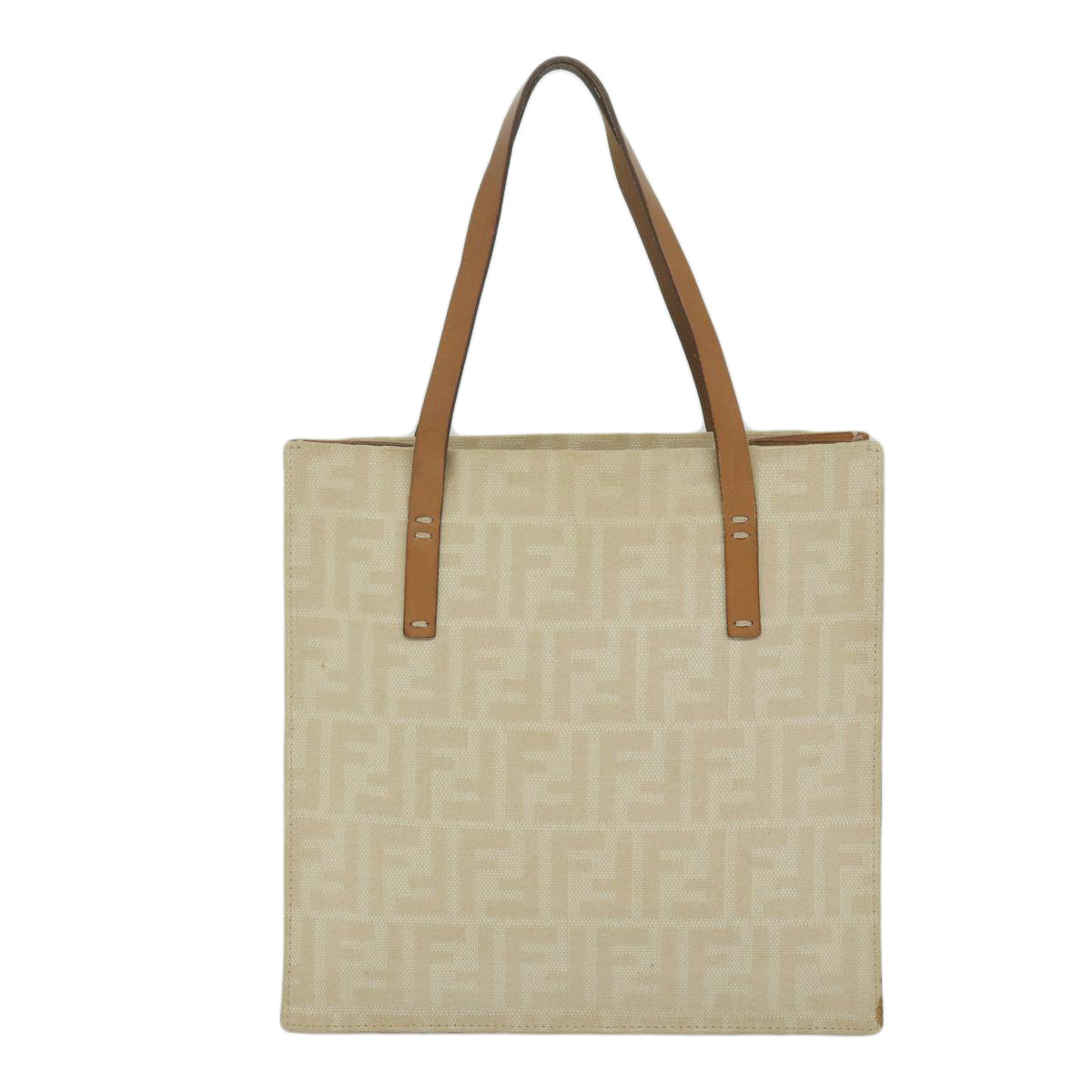 Luxury FendiZucca Canvas Tote Bag Beige61947