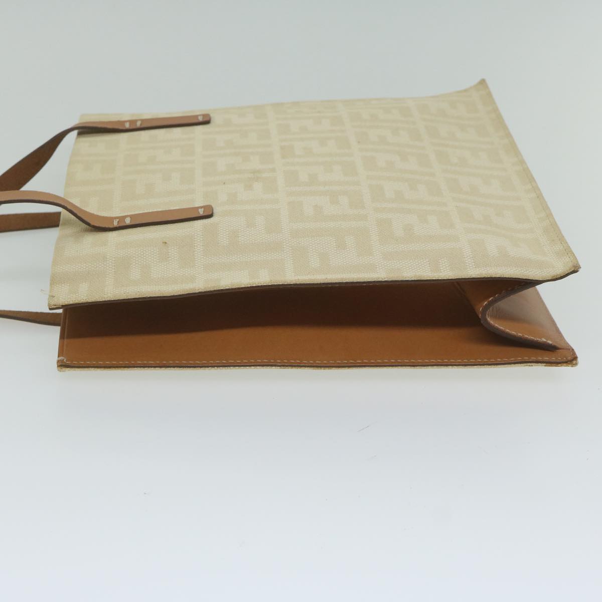 Luxury FendiZucca Canvas Tote Bag Beige61947