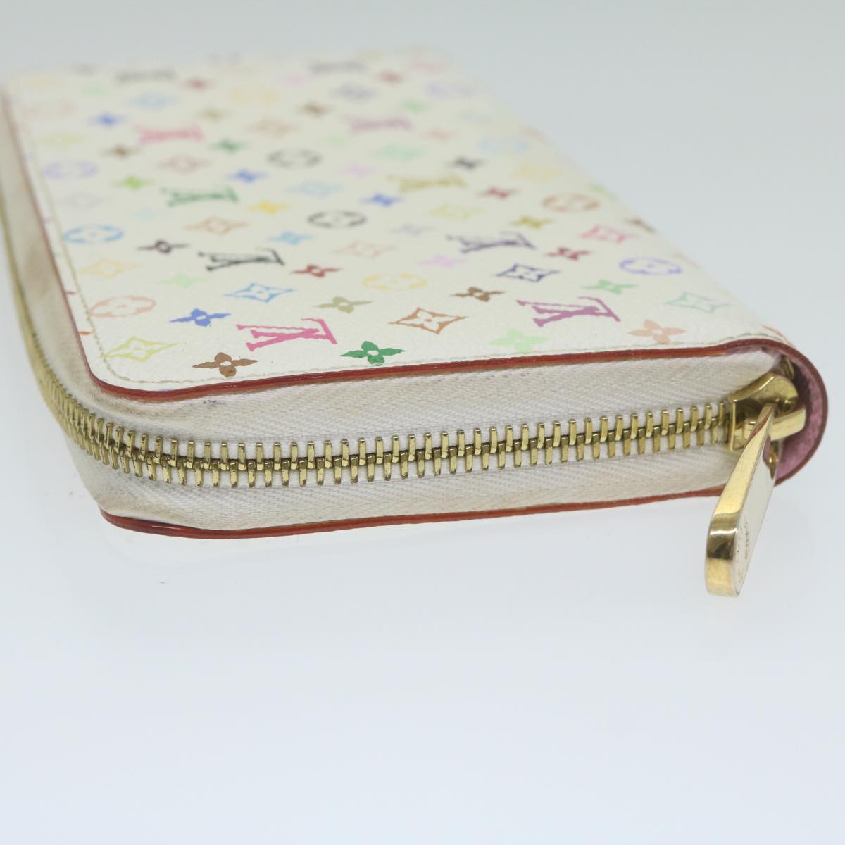 LOUIS VUITTON Monogram Multicolor Zippy Wallet Wallet White M60241 LV 61984
