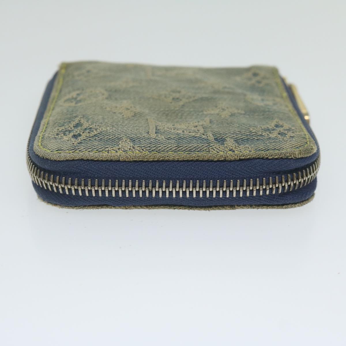 LOUIS VUITTON Monogram Denim Mini Zippy Wallet Wallet Blue M95342 LV 61986
