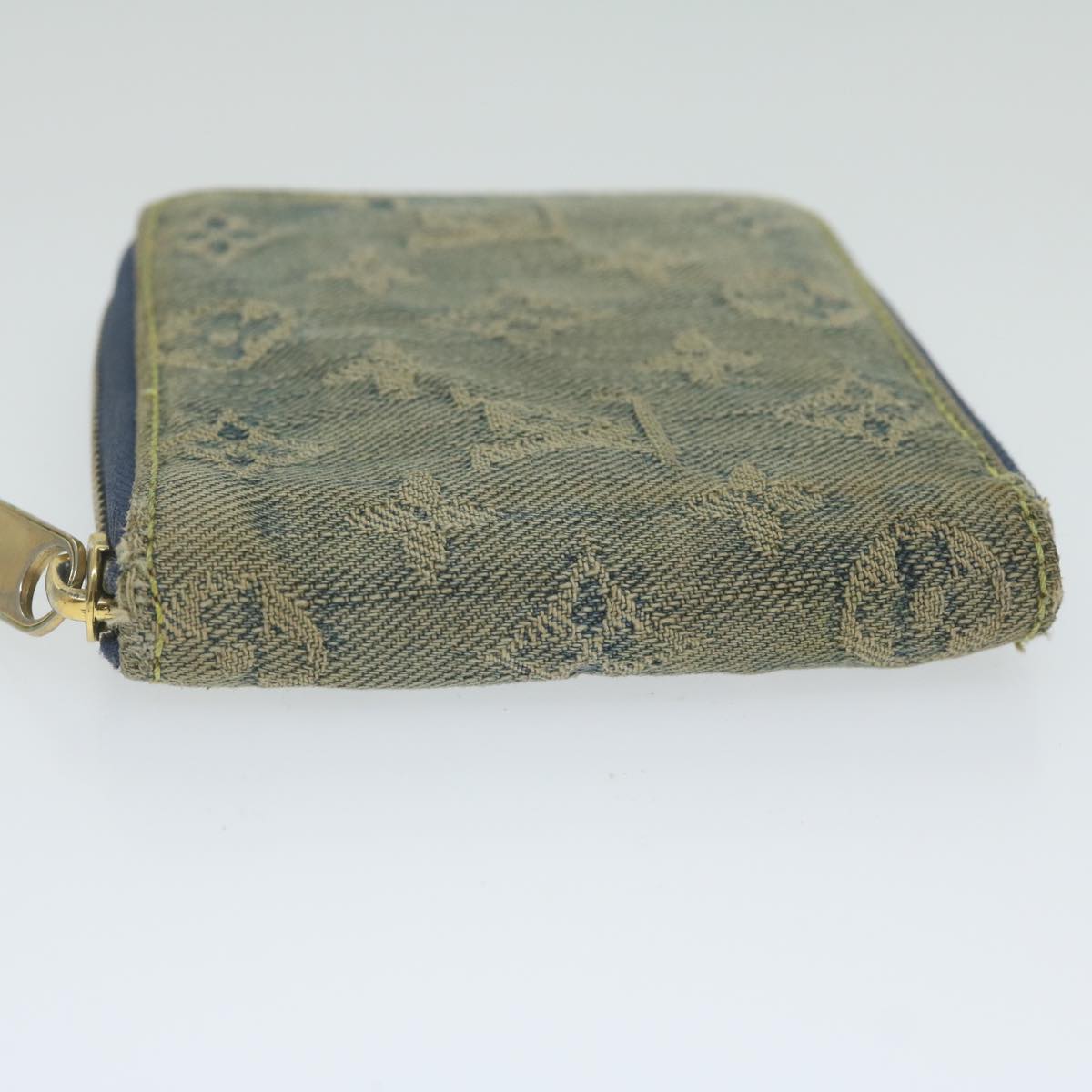 LOUIS VUITTON Monogram Denim Mini Zippy Wallet Wallet Blue M95342 LV 61986