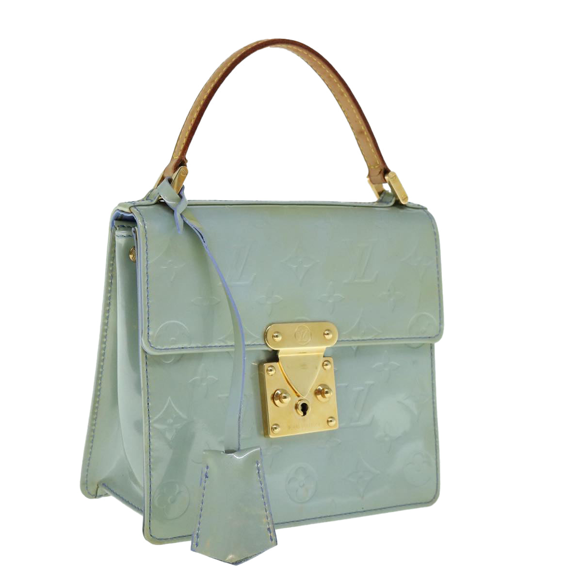 LOUIS VUITTON Monogram Vernis Spring Street Hand Bag Lavande M91216 61998