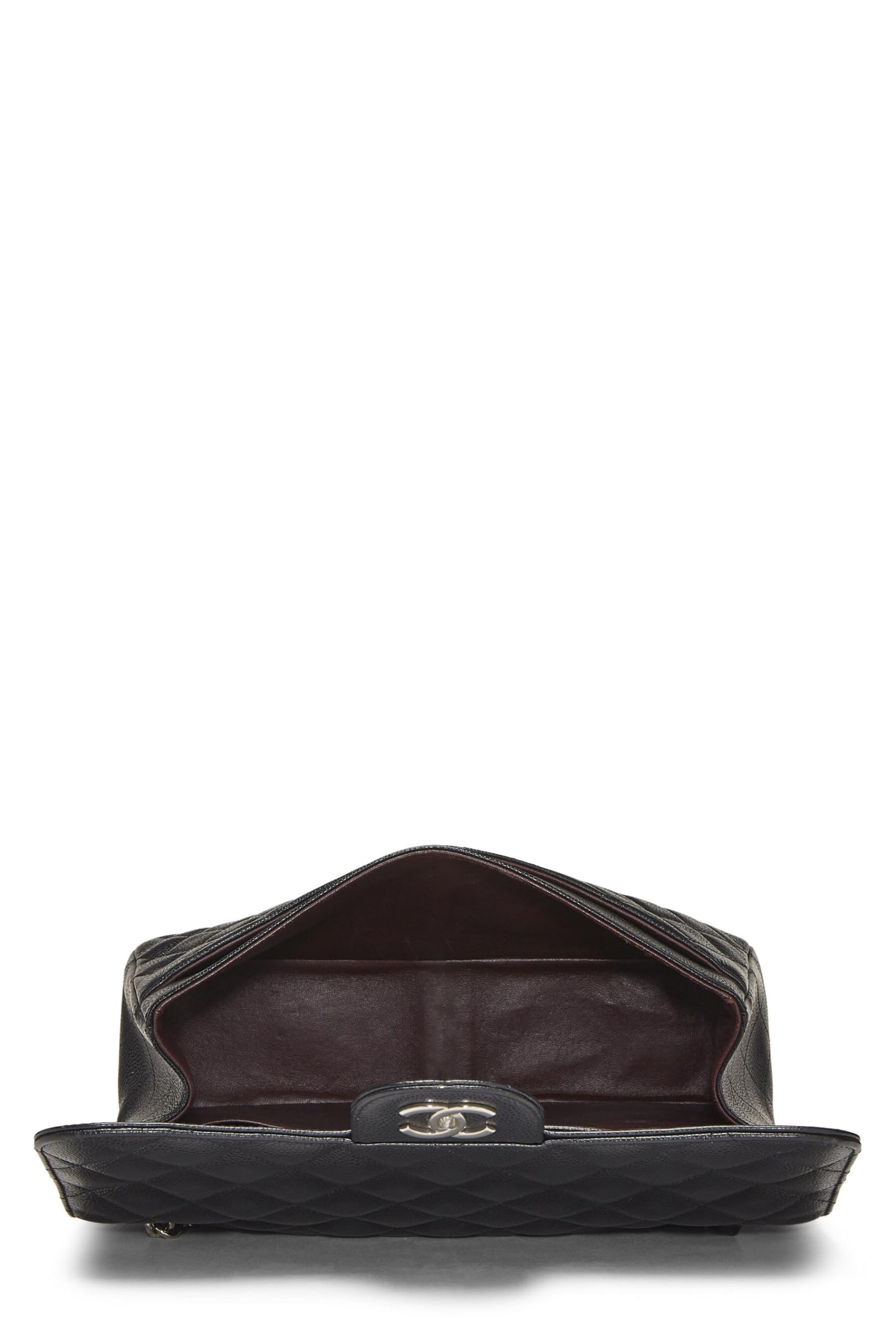 Chanel,  Black Quilted Caviar New Classic Flap Jumbo, Black