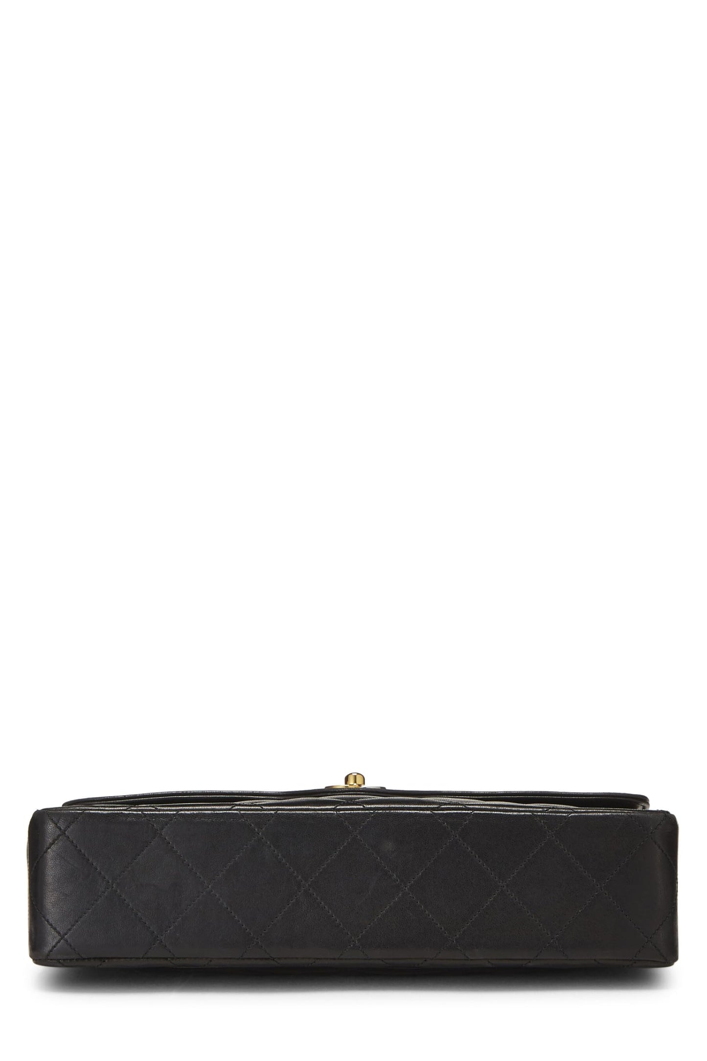 Chanel,  Black Quilted Lambskin Paris Limited Double Flap Jumbo, Black