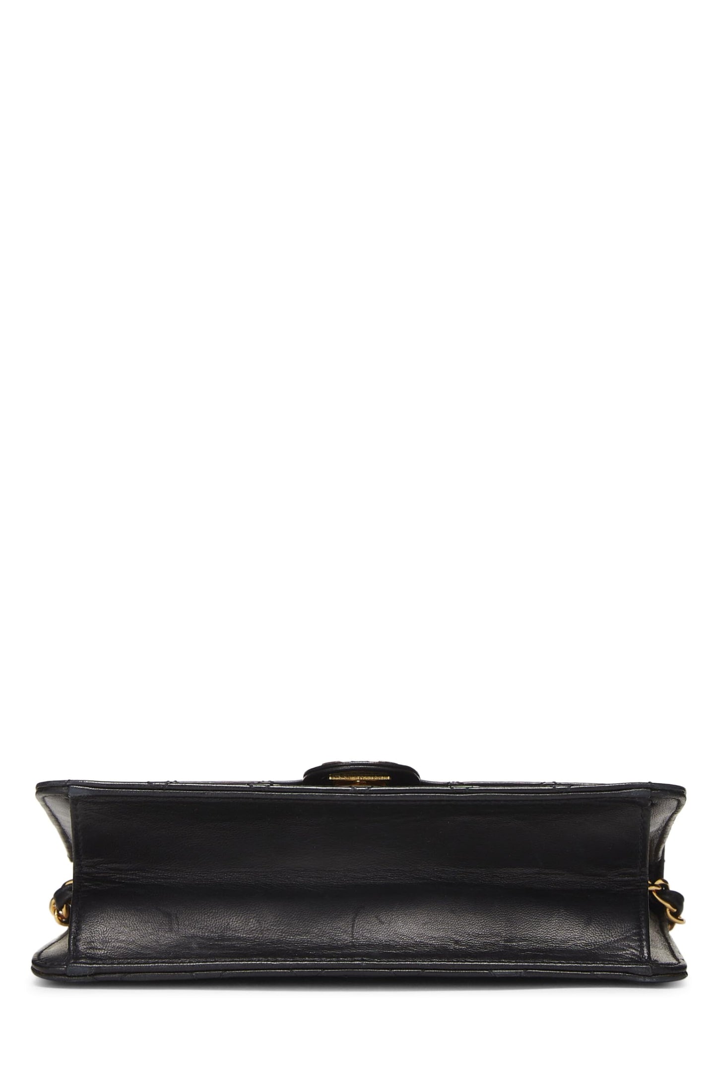 Chanel,  Black Quilted Lambskin Ex Flap Small, Black