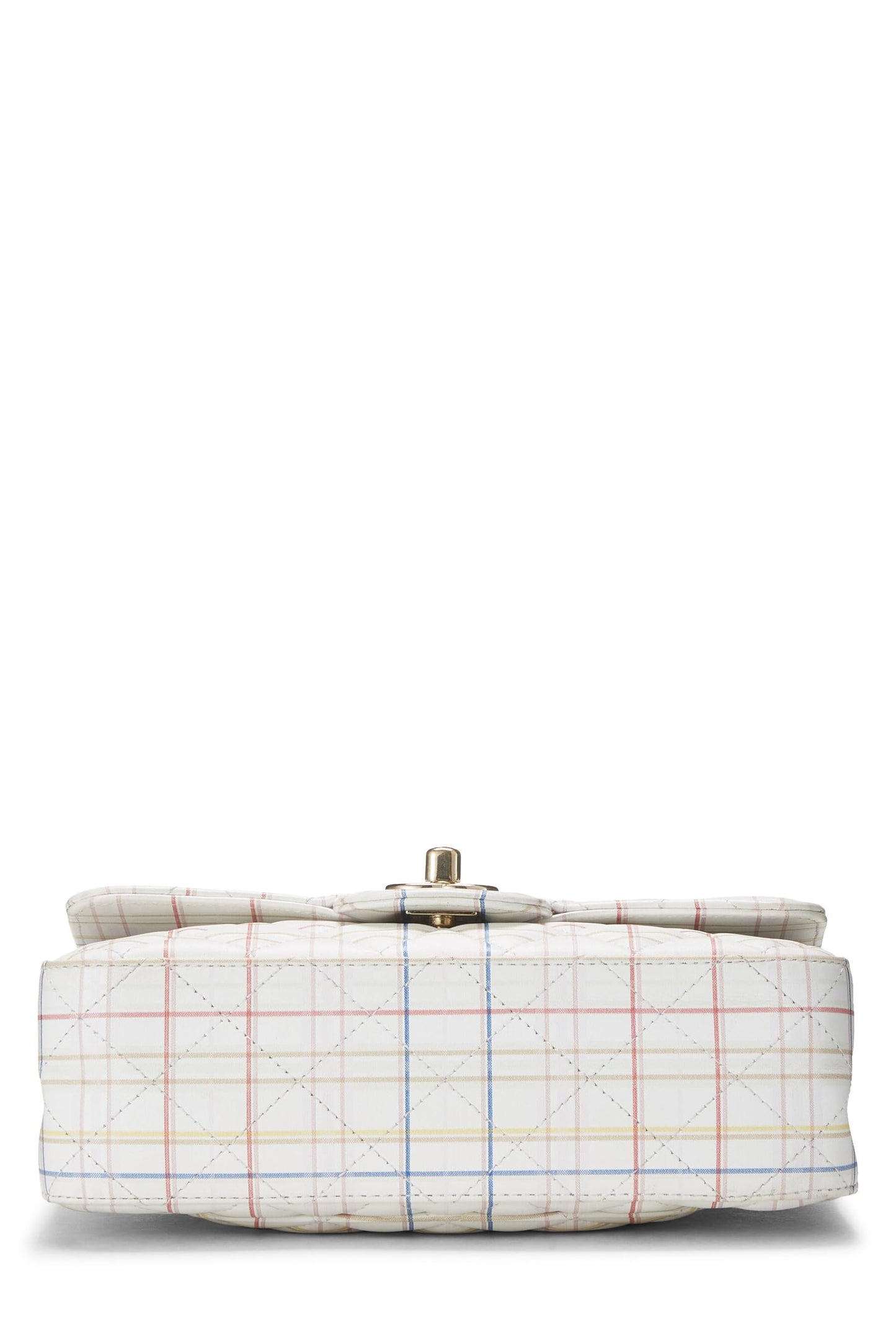 Chanel,  White & Multicolor Plaid Calfskin Rectangular Flap Mini, Multi