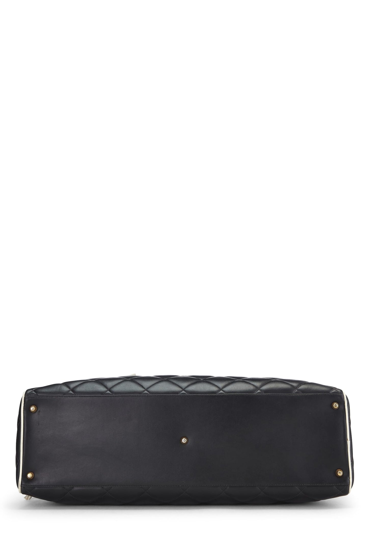 Chanel,  Black Quilted Calfskin Bowler Large, Black