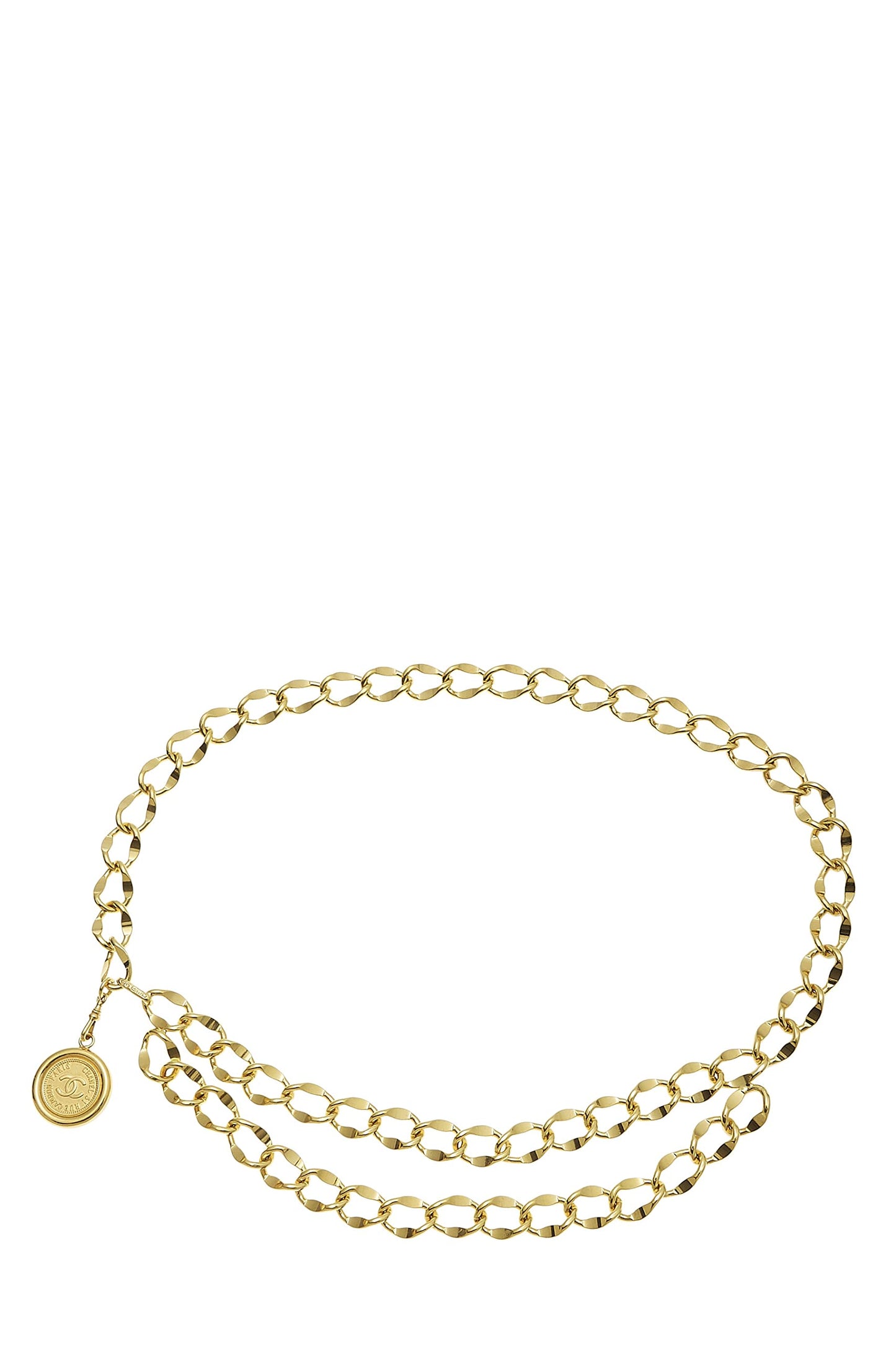 Chanel,  Gold 'CC' Medallion Chain Belt 2, Gold