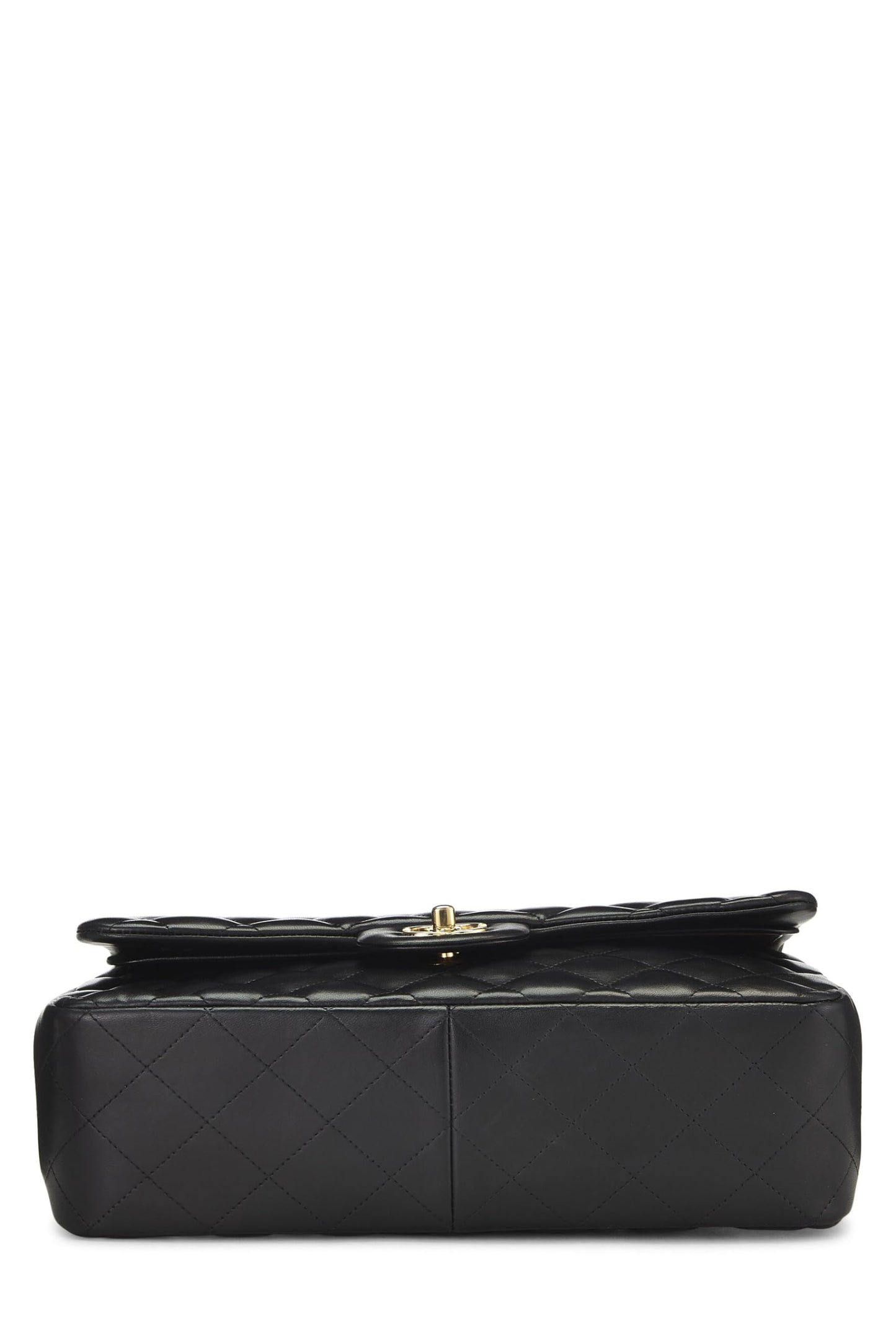Chanel,  Black Quilted Lambskin New Classic Double Flap Jumbo, Black