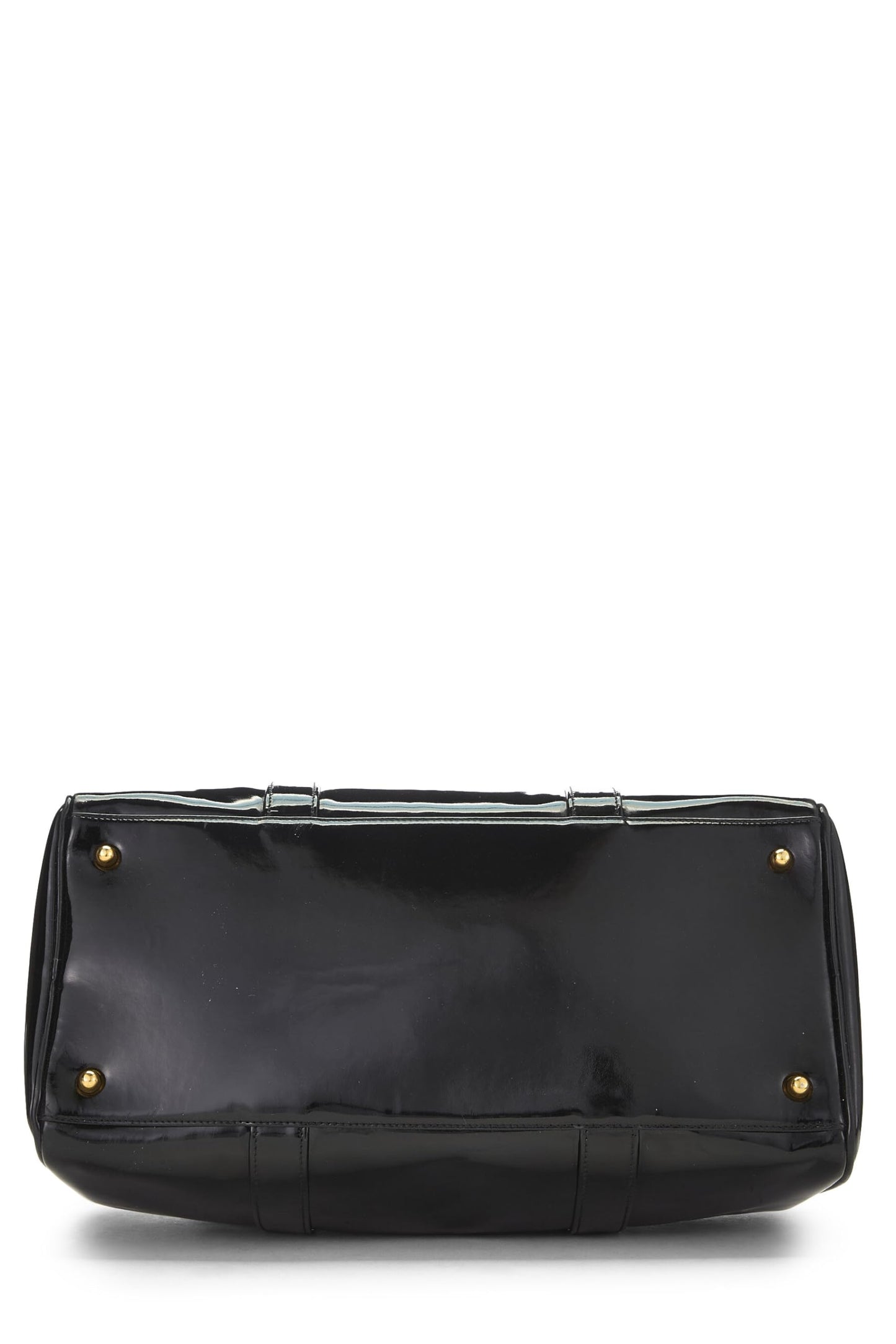 Chanel,  Black Patent Leather Boston, Black