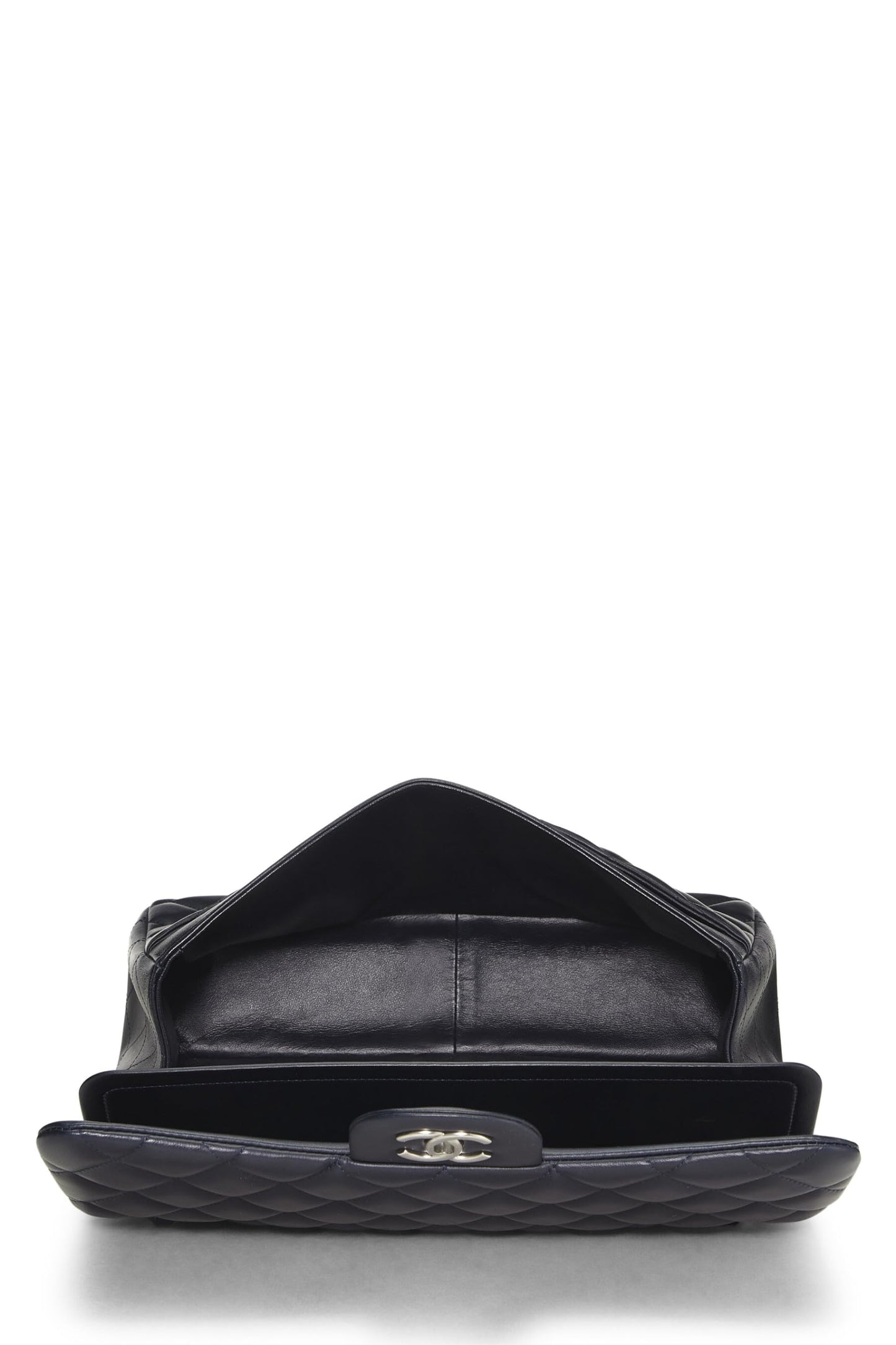 Chanel,  Blue Quilted Lambskin New Classic Double Flap Jumbo, Blue