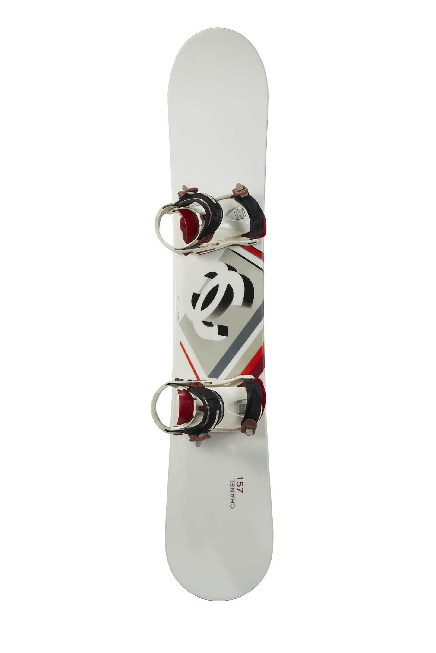 Chanel,  White Fiberglass 'CC' Sportline Snowboard, White