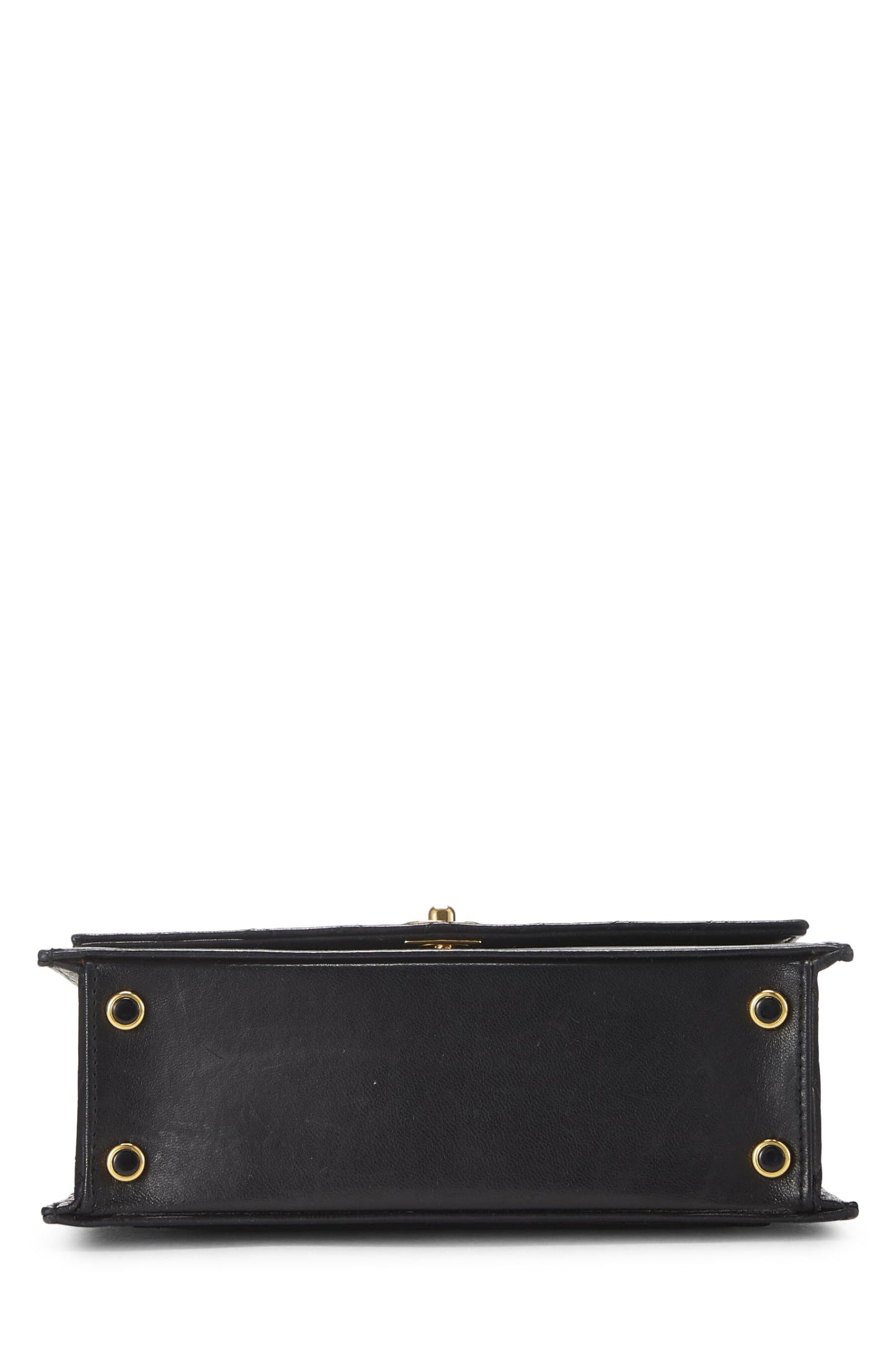 Chanel,  Black Quilted Lambskin Trapezoid Bag, Black