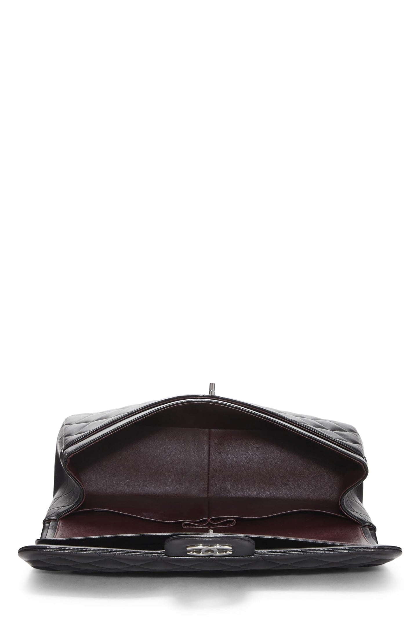Chanel,  Black Quilted Lambskin New Classic Double Flap Jumbo, Black