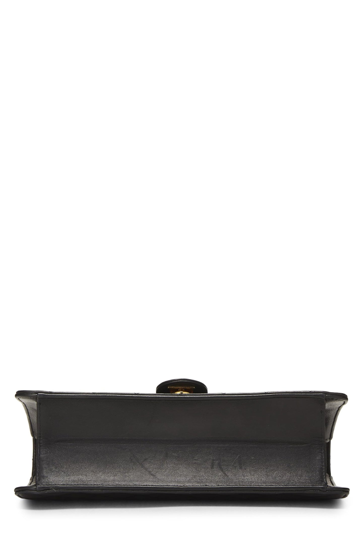 Chanel,  Black Quilted Lambskin Ex Flap Medium, Black
