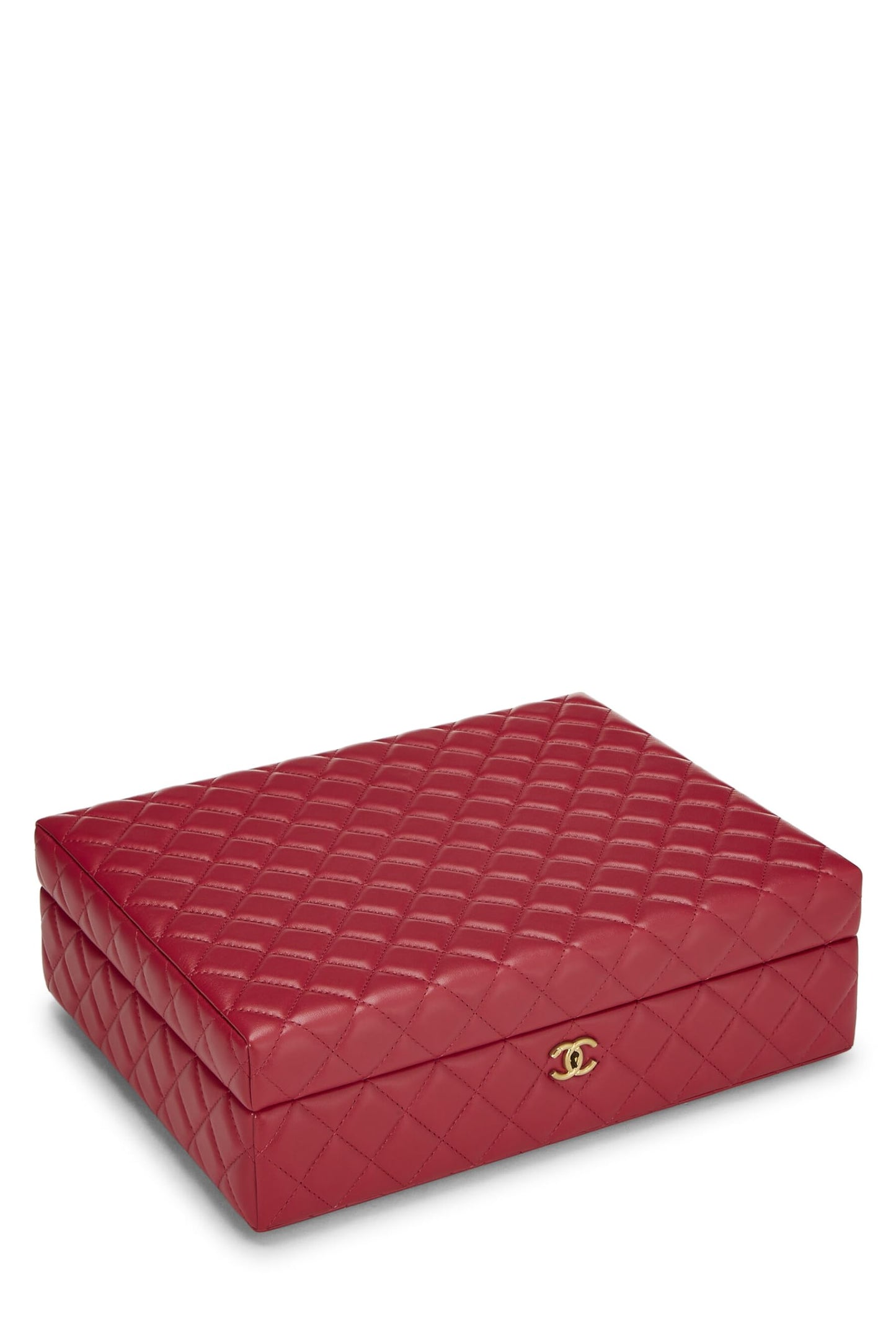 Chanel,  Red Quilted Lambskin Success Story Box, Pink