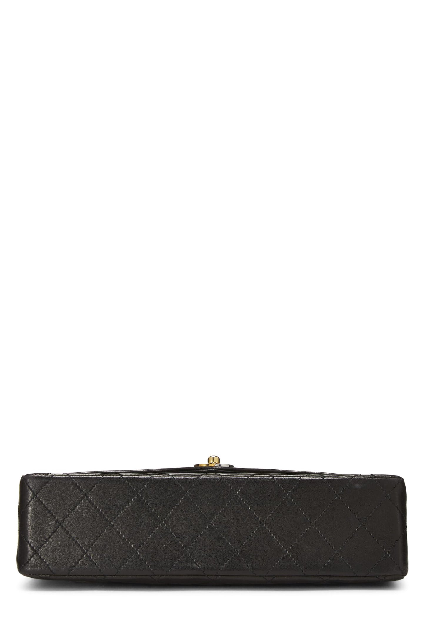 Chanel,  Black Quilted Lambskin Paris Limited Double Flap Medium, Black