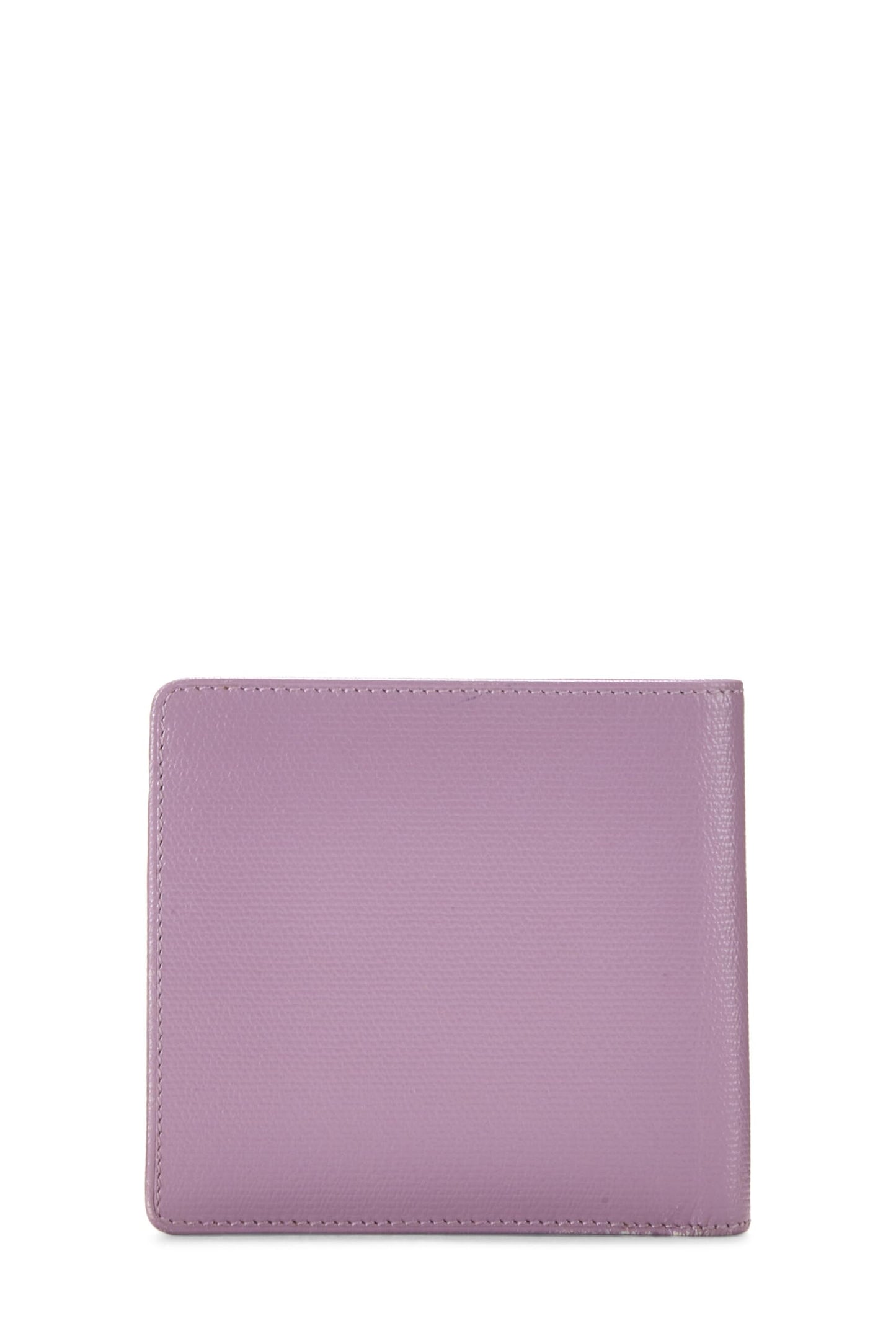 Chanel,  Purple Calfskin Bifold Wallet, Purple