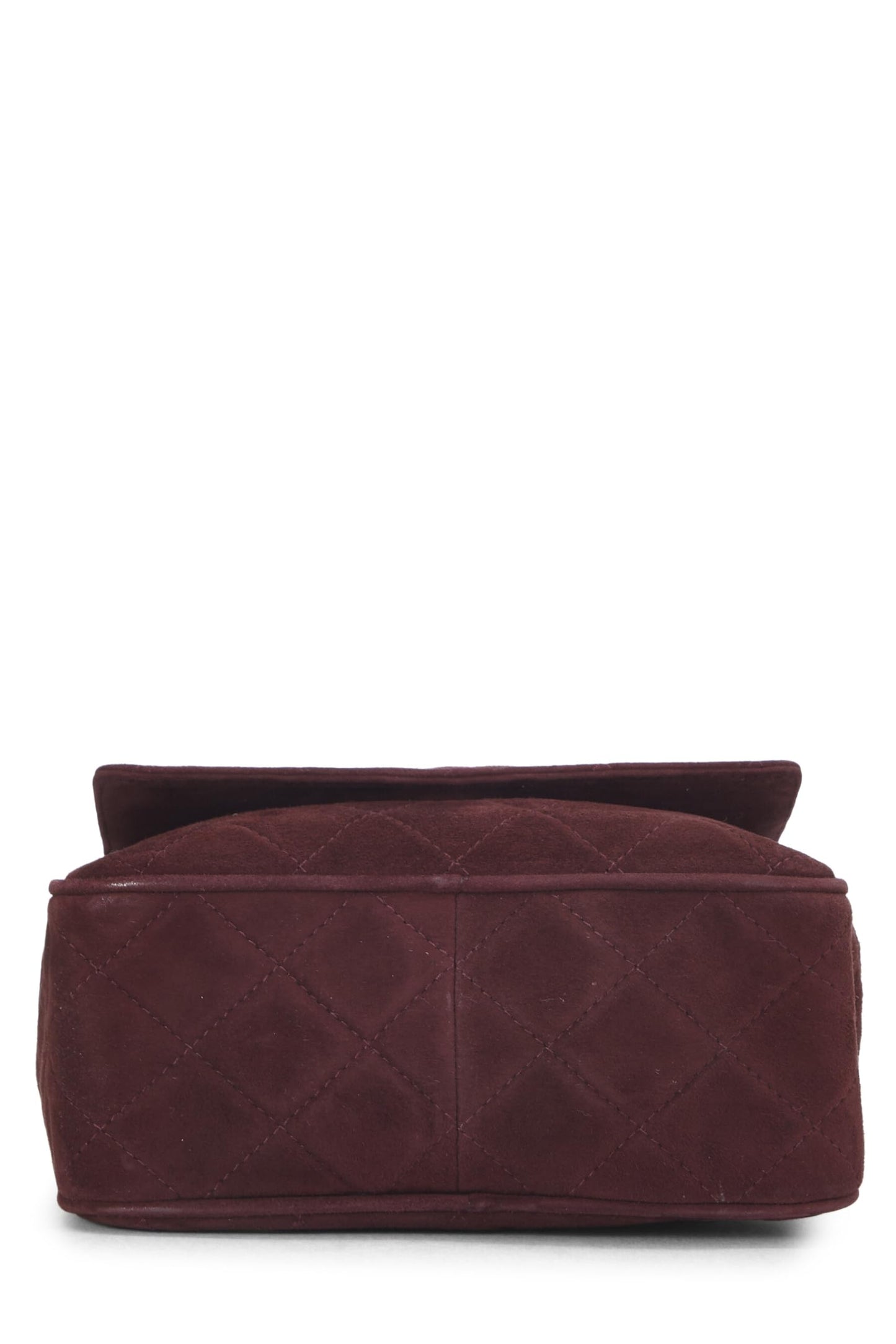 Chanel,  Red Quilted Suede Diamond 'CC' Camera Bag Medium, Red
