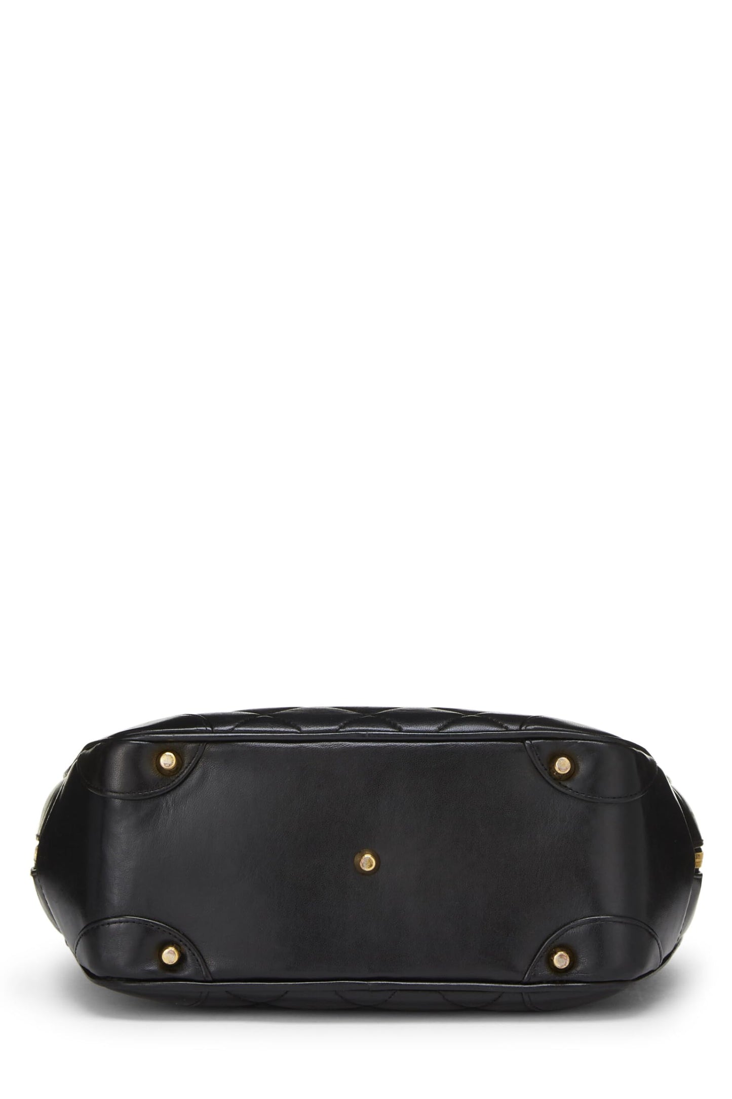 Chanel,  Black Quilted Lambskin Paris Limited Bowler Small, Black