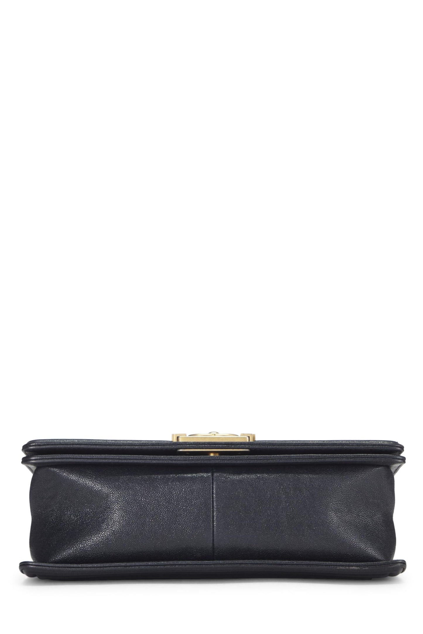 Chanel,  Navy Quilted Caviar Boy Bag Medium, Blue