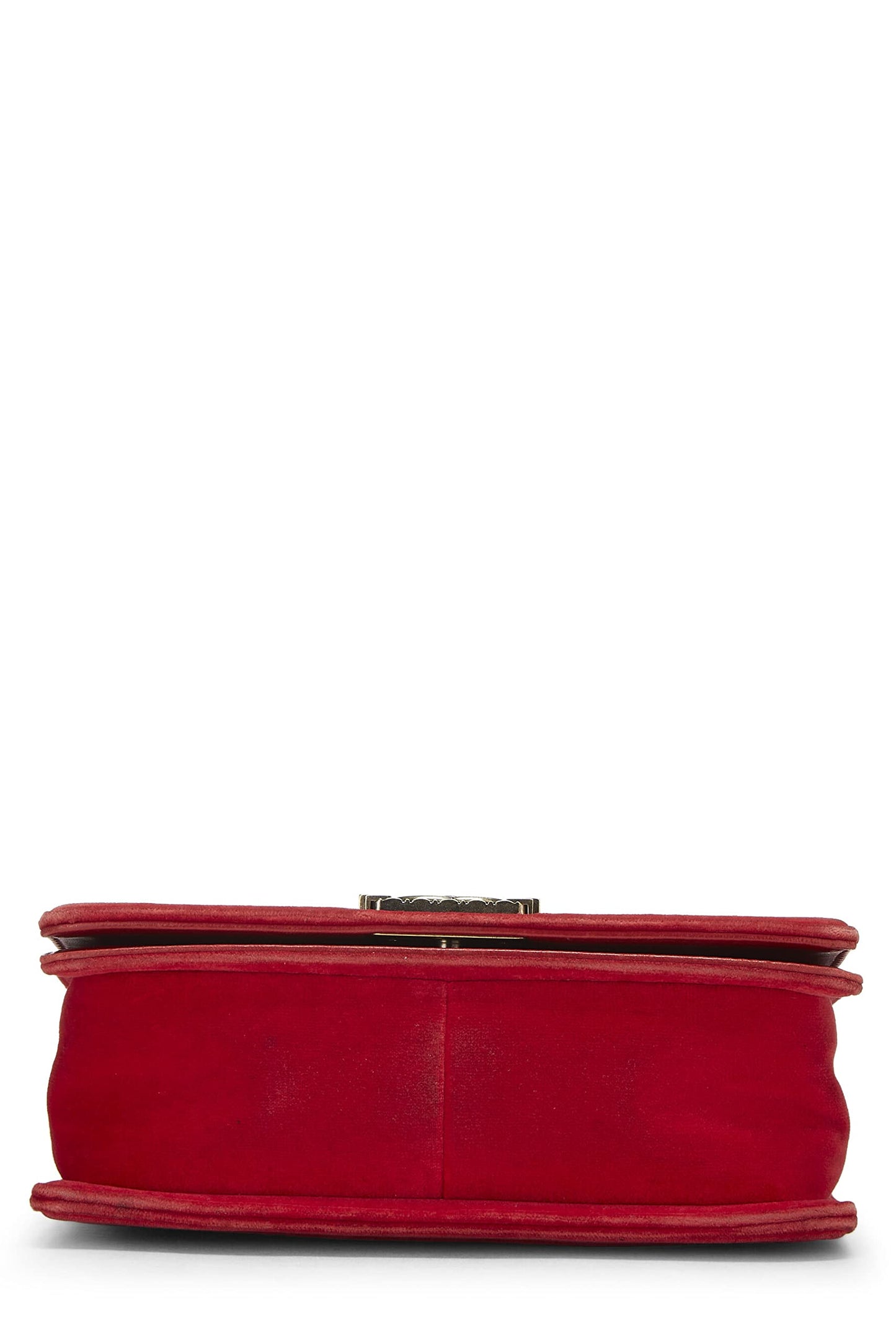 Chanel,  Paris-Edinburgh Red Tartan Velvet Boy Bag Medium, Red