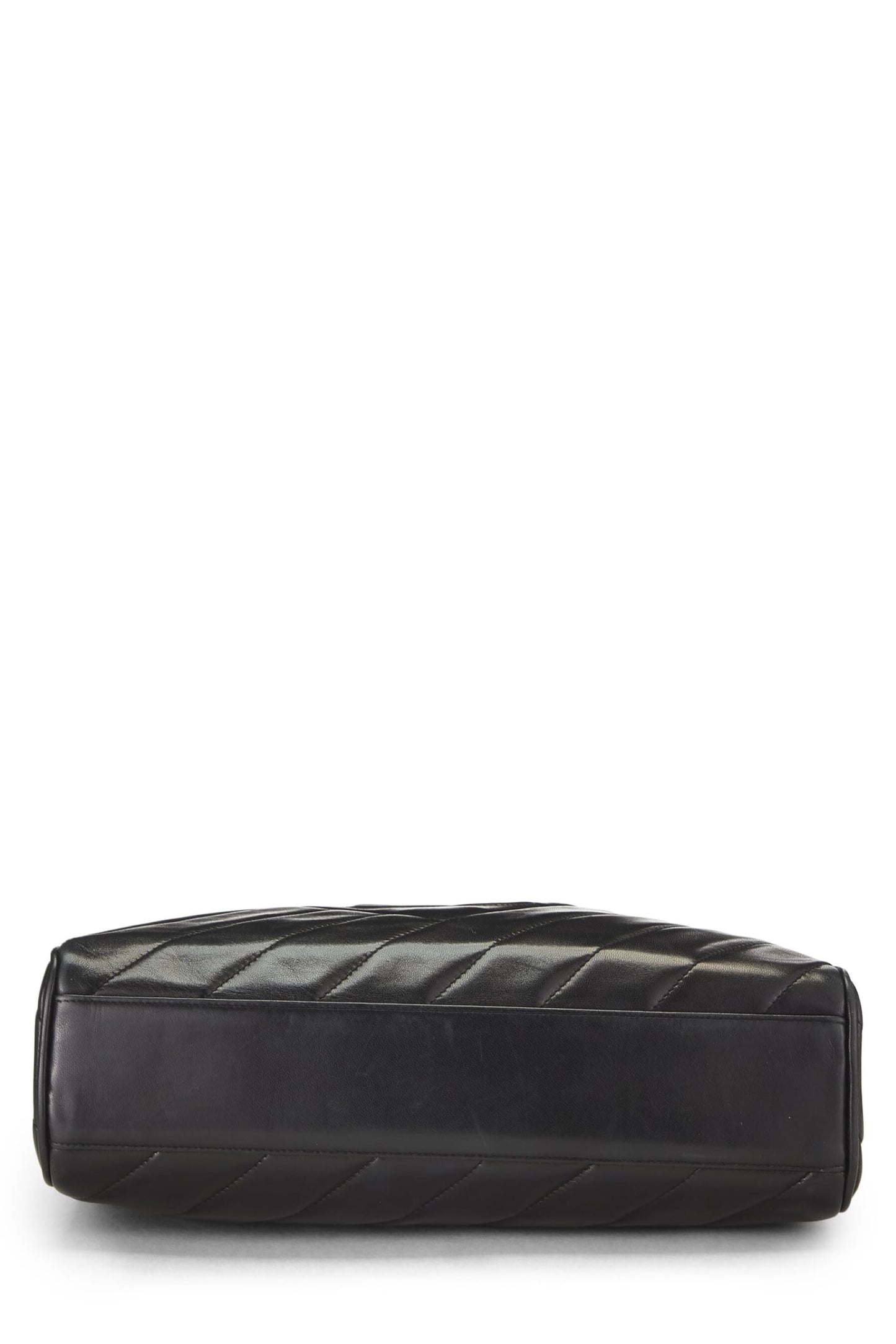 Chanel,  Black Lambskin Diamond 'CC' Camera Bag Large, Black