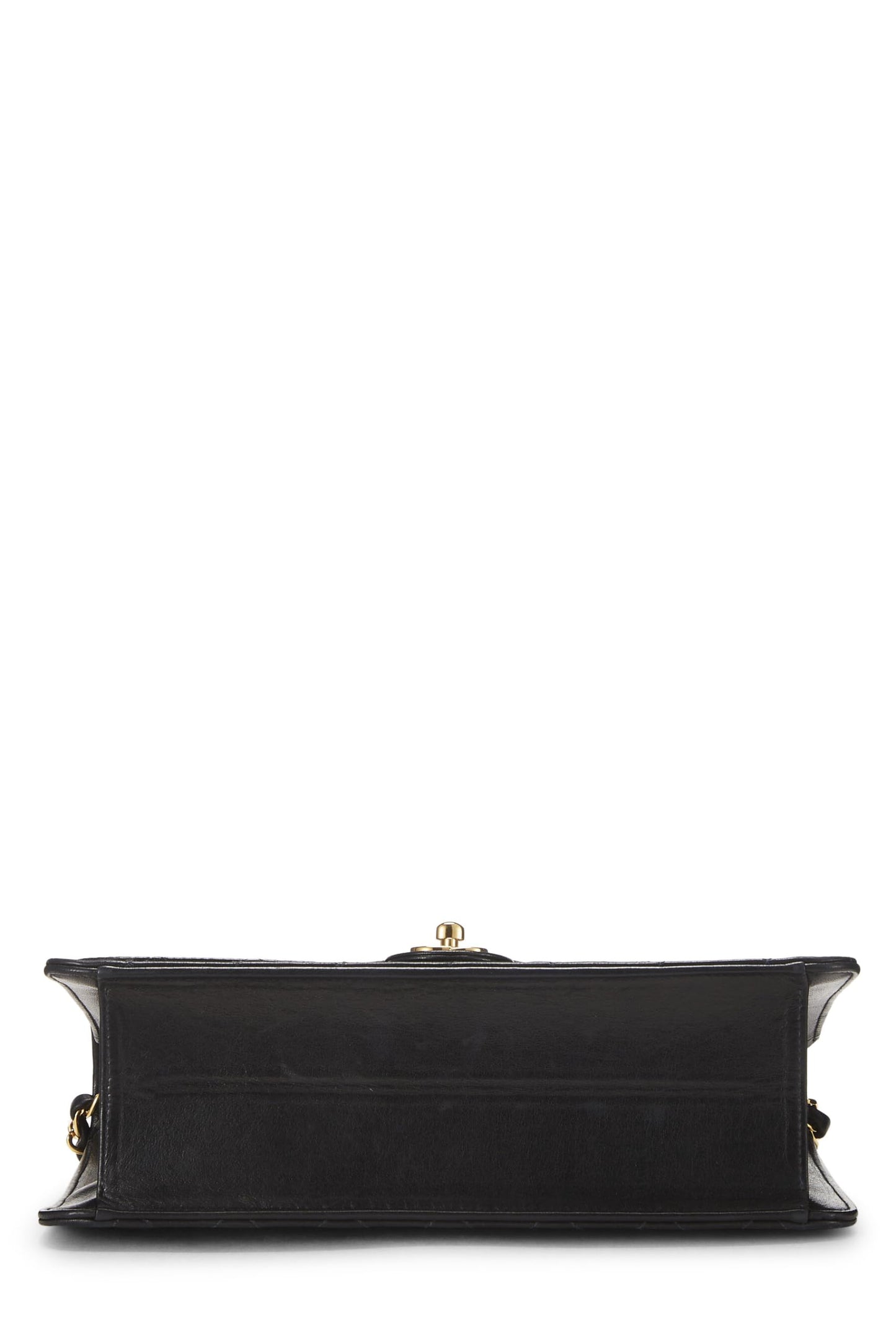 Chanel,  Black Quilted Lambskin Turnlock Ex Flap Medium, Black