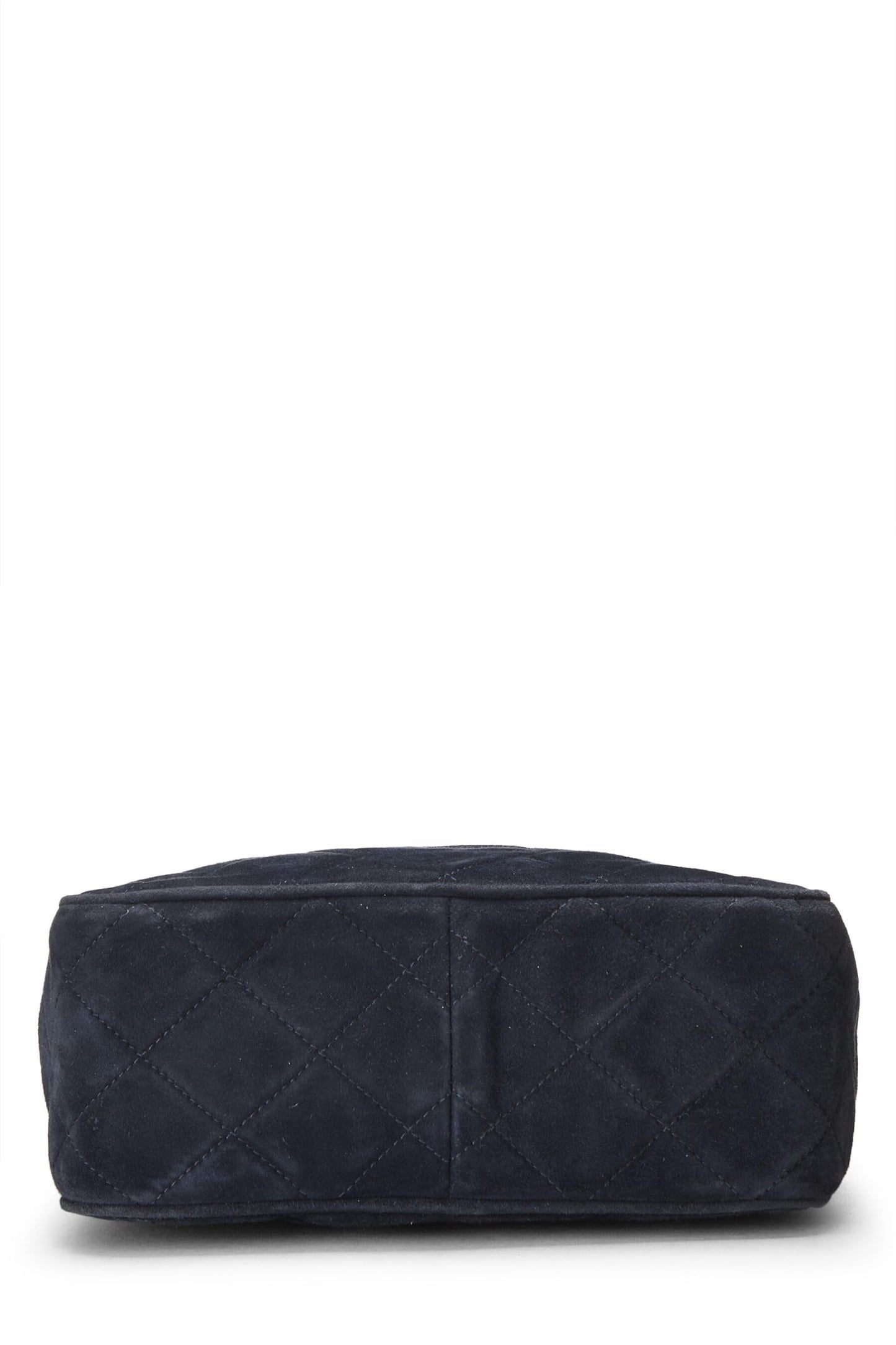 Chanel,  Navy Suede Diamond 'CC' Camera Bag Mini, Navy