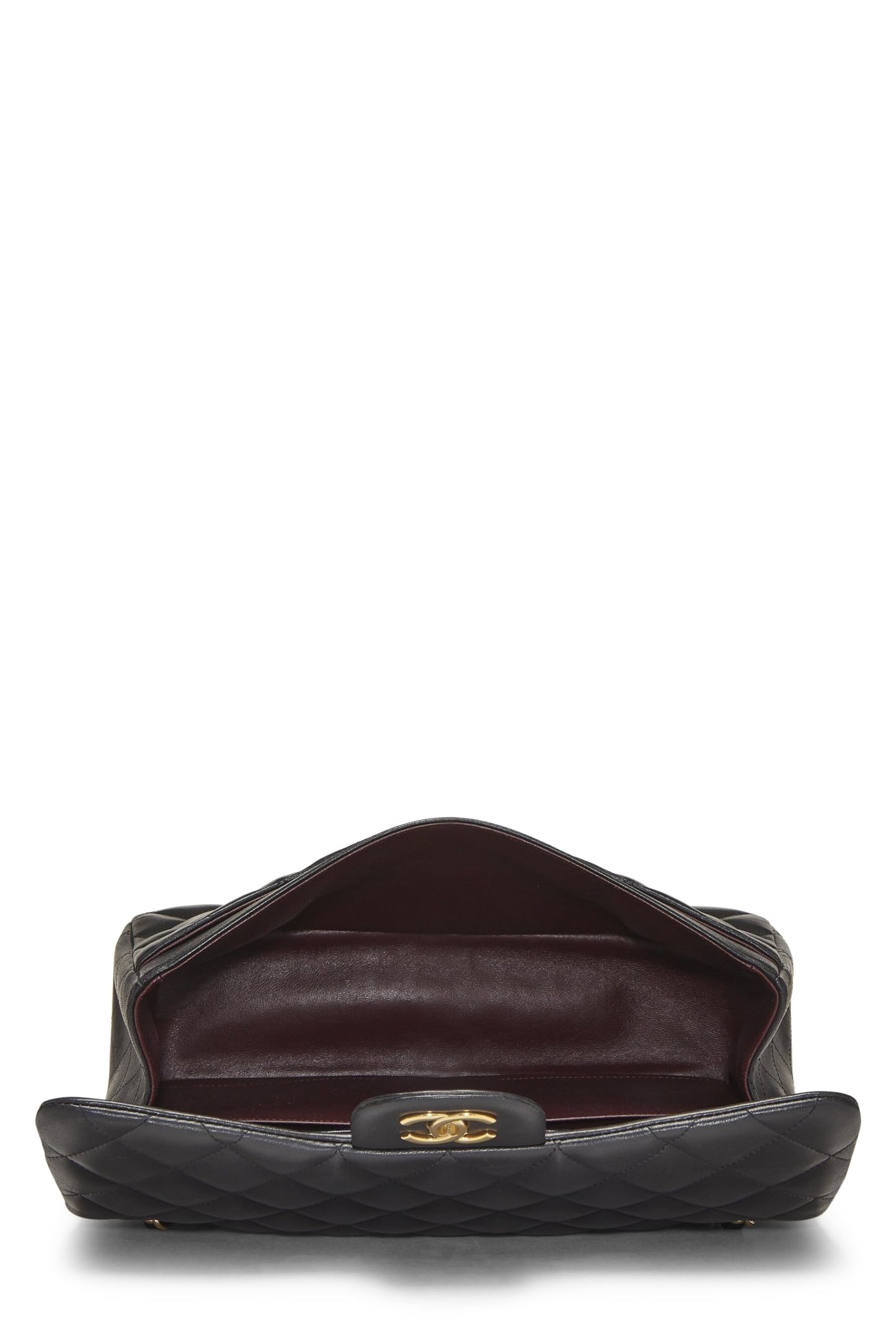 Chanel,  Black Quilted Lambskin New Classic Double Flap Jumbo, Black