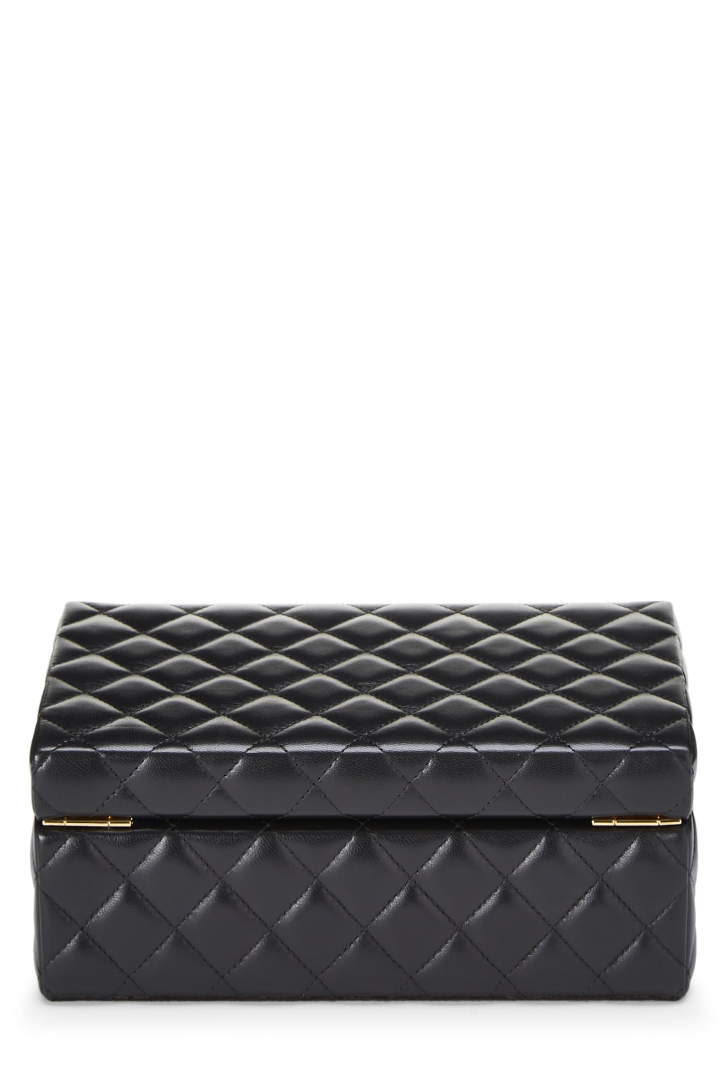 Chanel,  Black Quilted Lambskin Jewelry Chest Small, Black