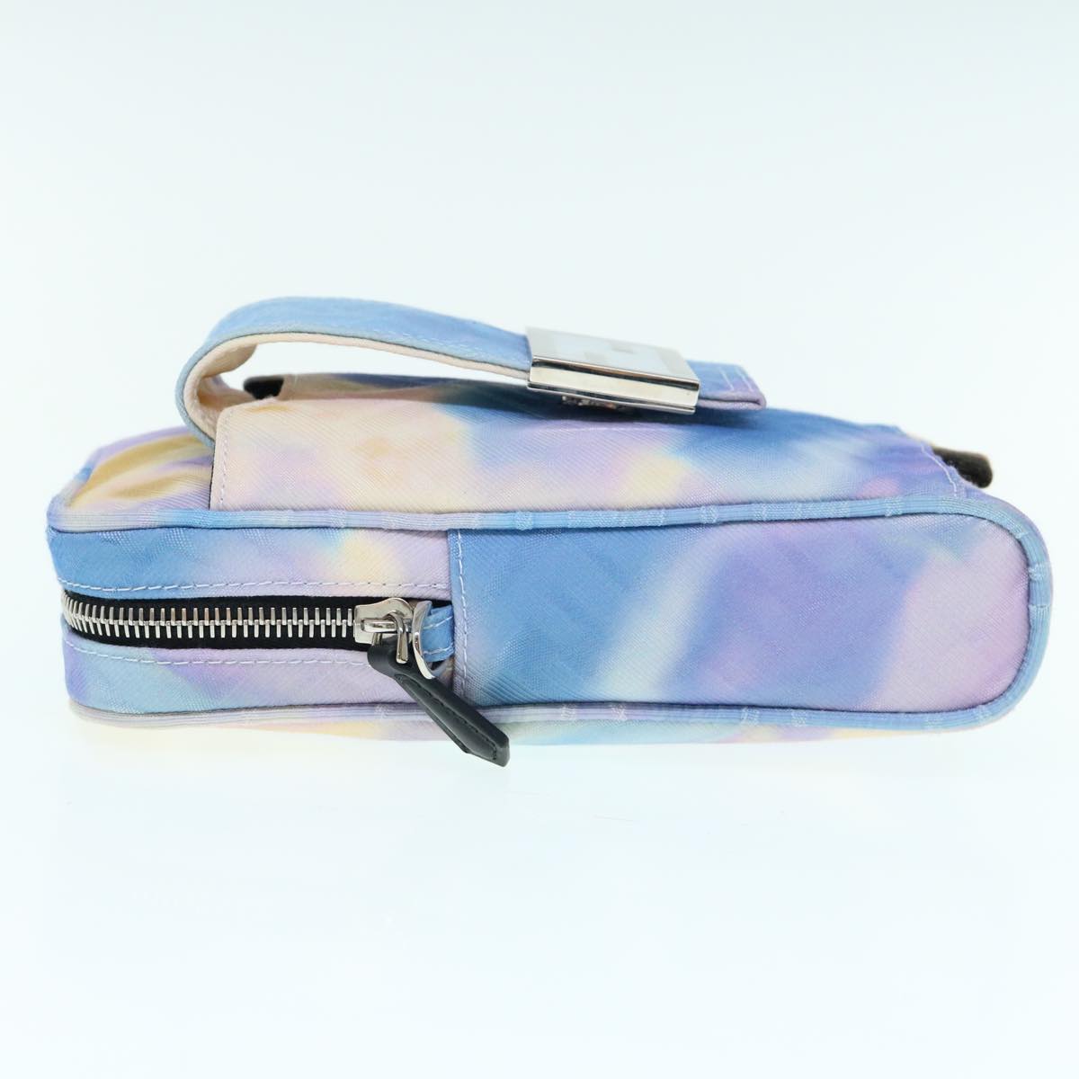Luxury FendiZucca Canvas Shoulder Bag Light Blue62025A