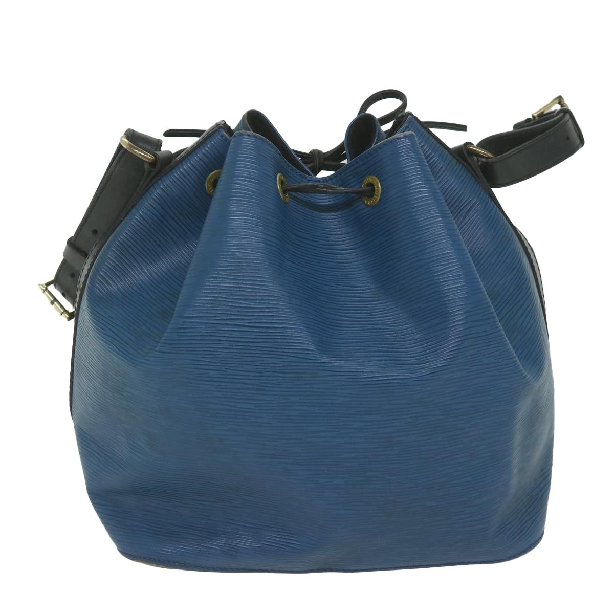 LOUIS VUITTON Epi Petit Noe Shoulder Bag Bicolor Black Blue M44152 LV 62042