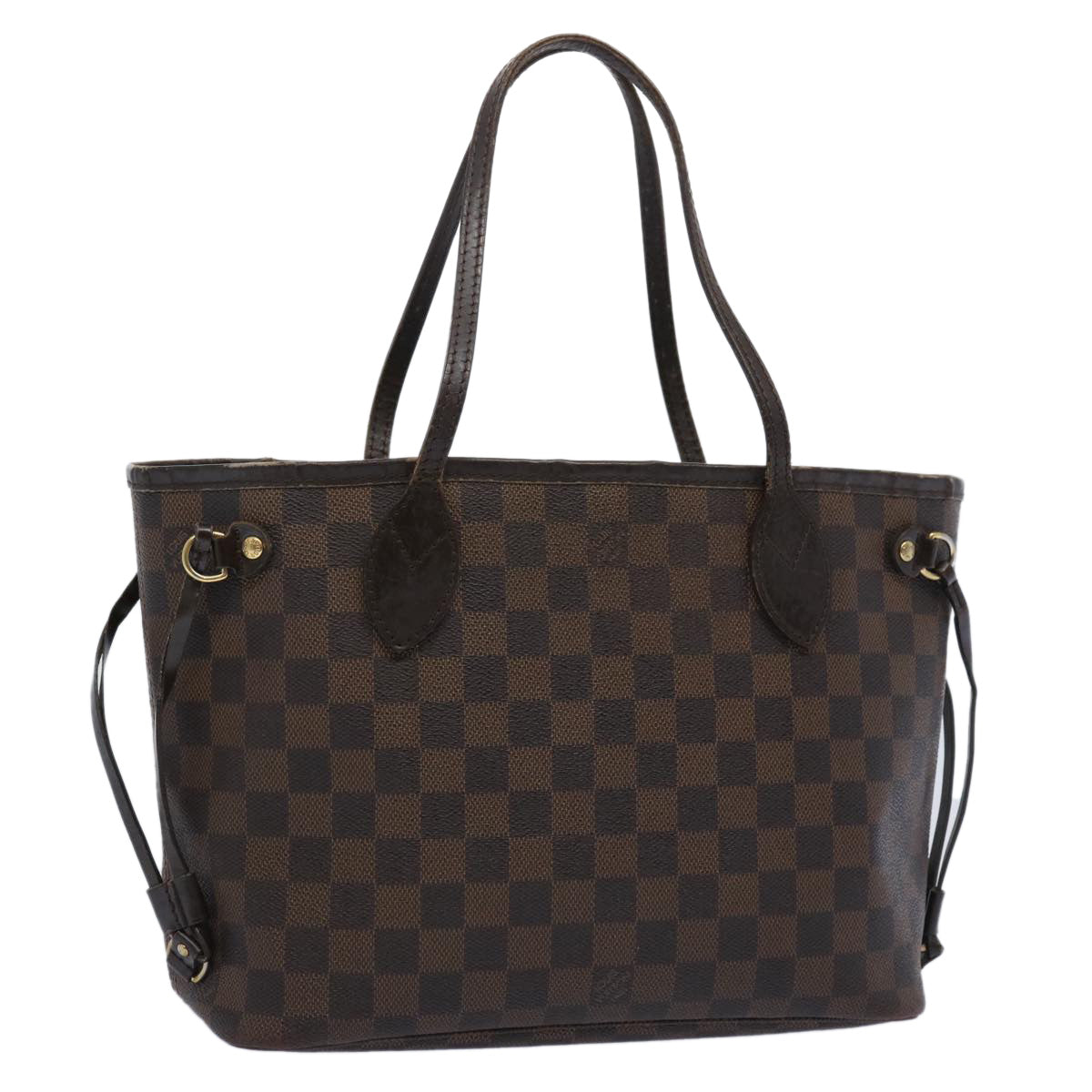 LOUIS VUITTON Damier Ebene Neverfull PM Tote Bag N51109 LV 62045