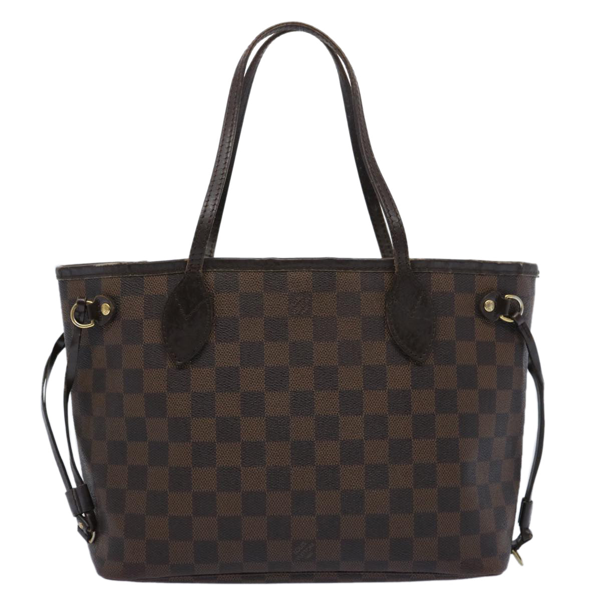 LOUIS VUITTON Damier Ebene Neverfull PM Tote Bag N51109 LV 62045