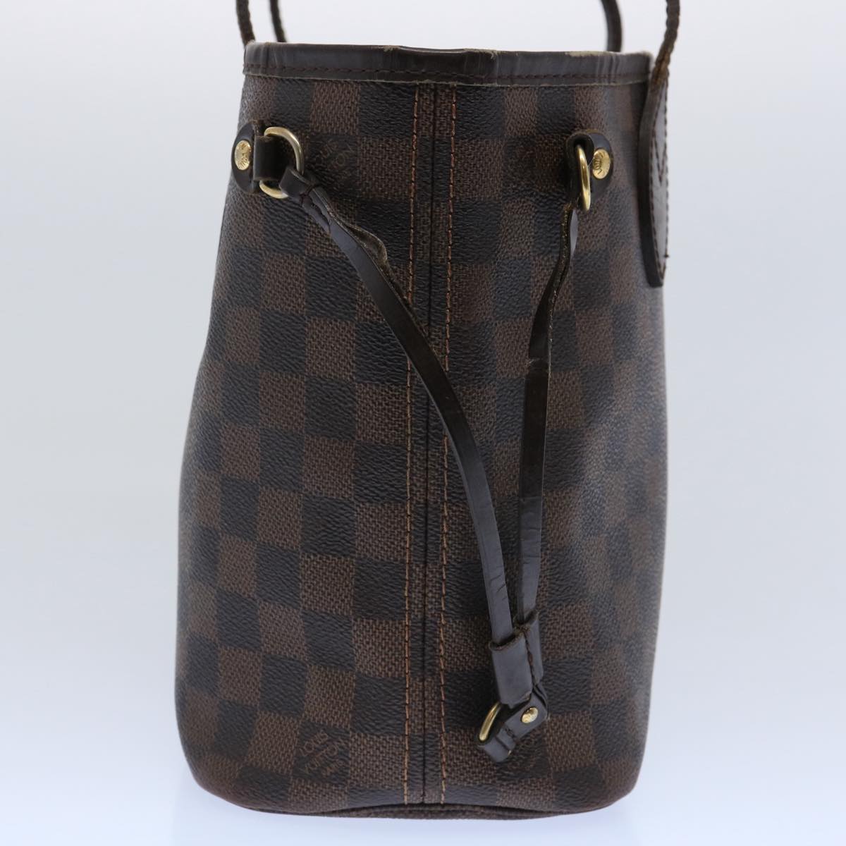 LOUIS VUITTON Damier Ebene Neverfull PM Tote Bag N51109 LV 62045