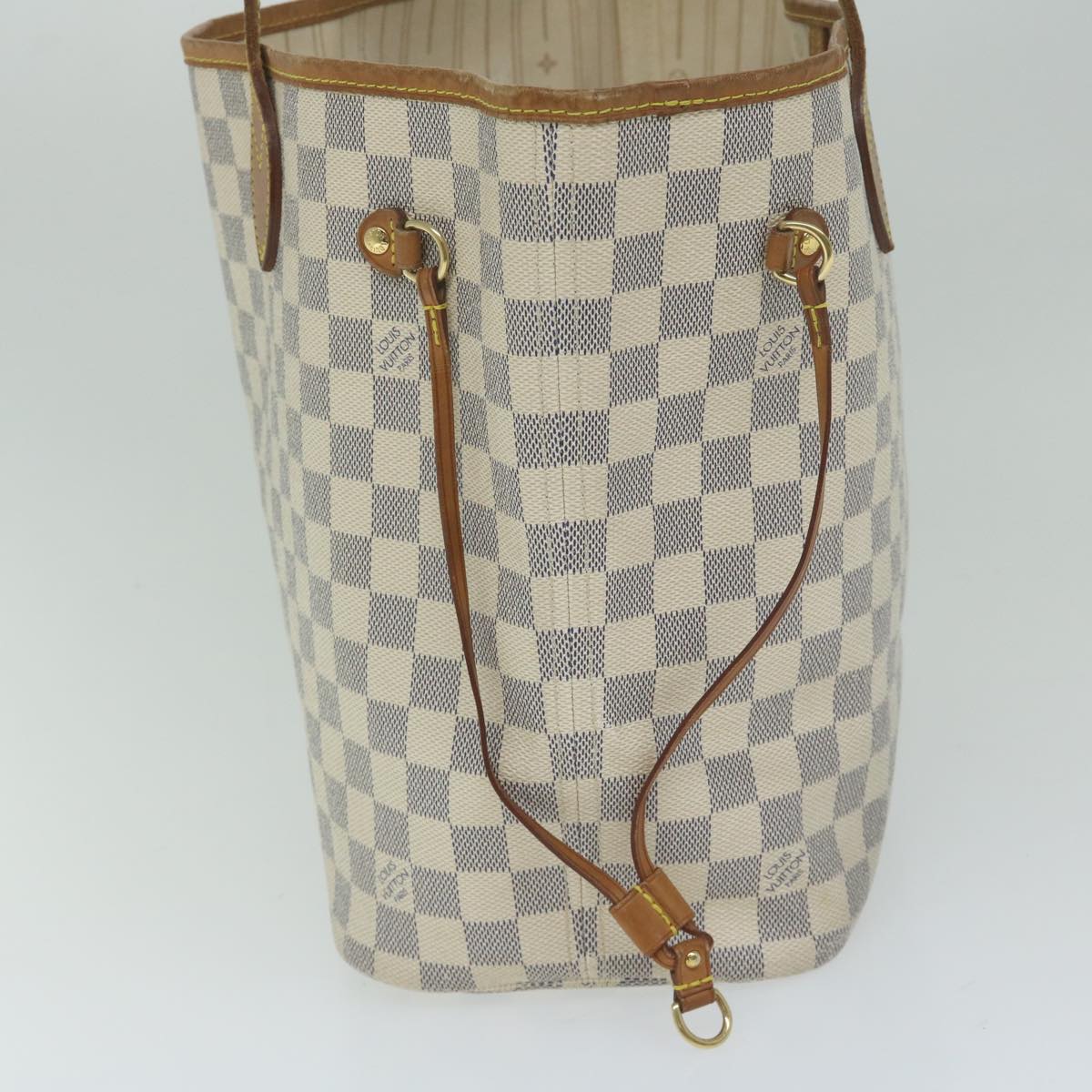 LOUIS VUITTON Damier Azur Neverfull MM Tote Bag N41605 LV 62047
